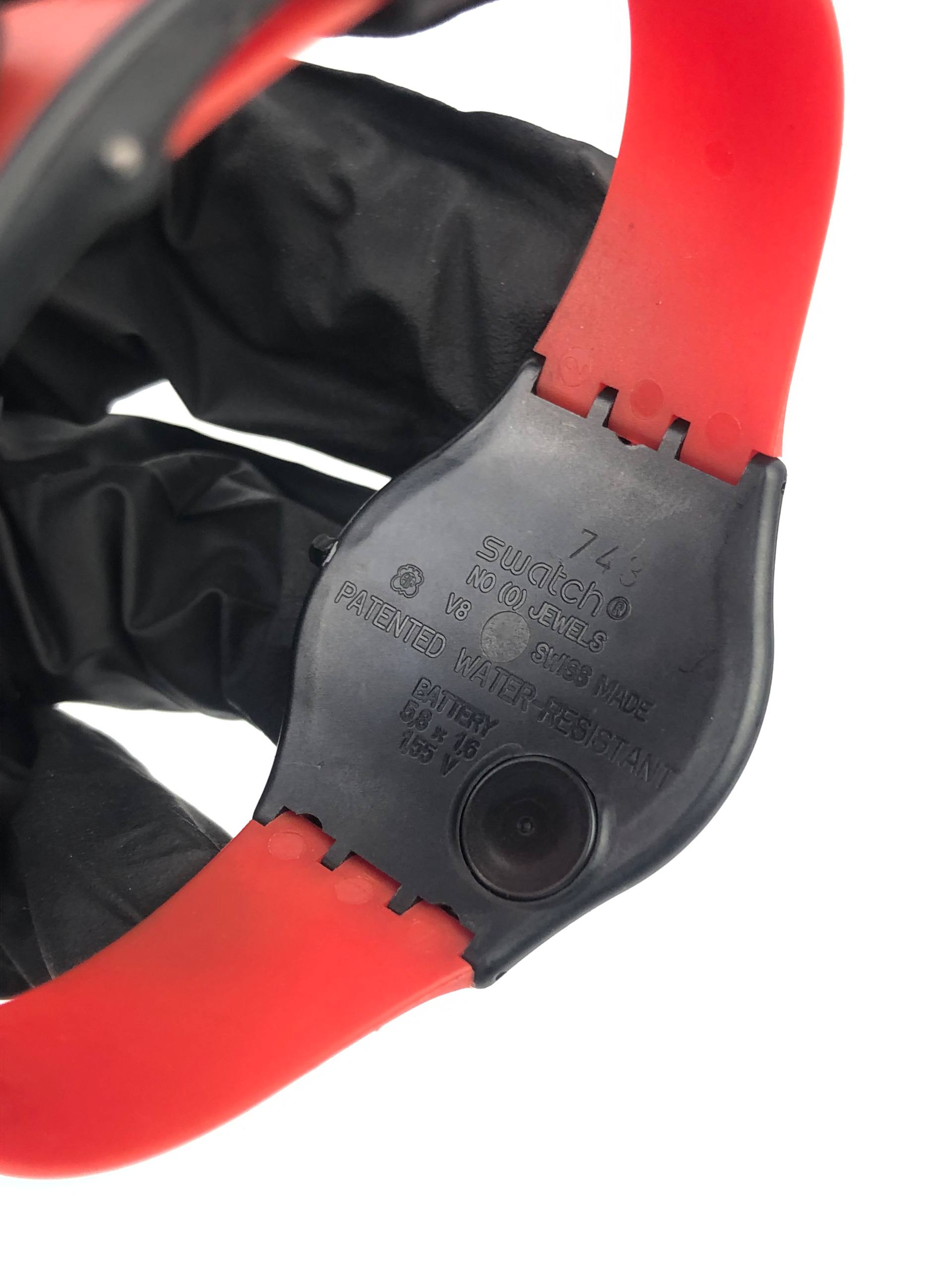 SWATCH NOS POP QUARTZ RED DIAL ORIGINAL - Gambar 7
