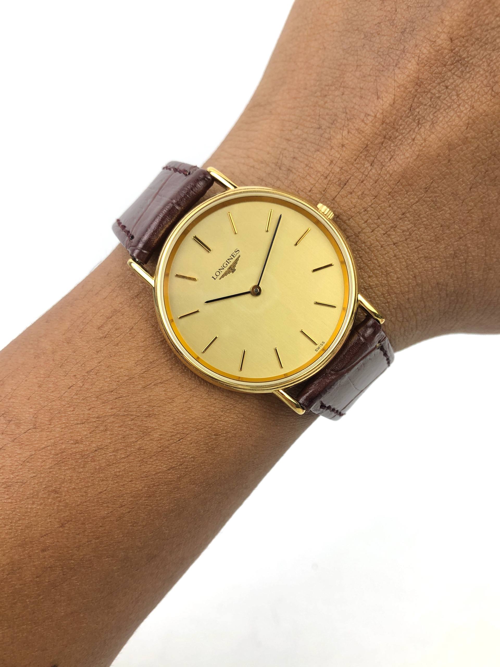 DRESSWATCH LONGINES QUARTZ ROUND CASE GOLD TONE ORIGINAL