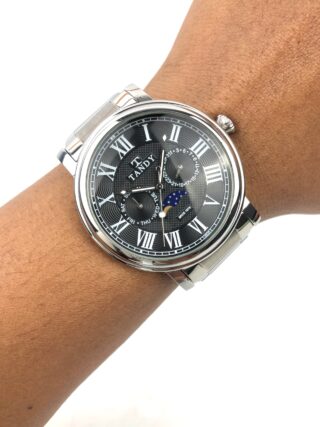 TANDY MULTIFUNCTION MOONPHASE BLACK DIAL QUARTZ