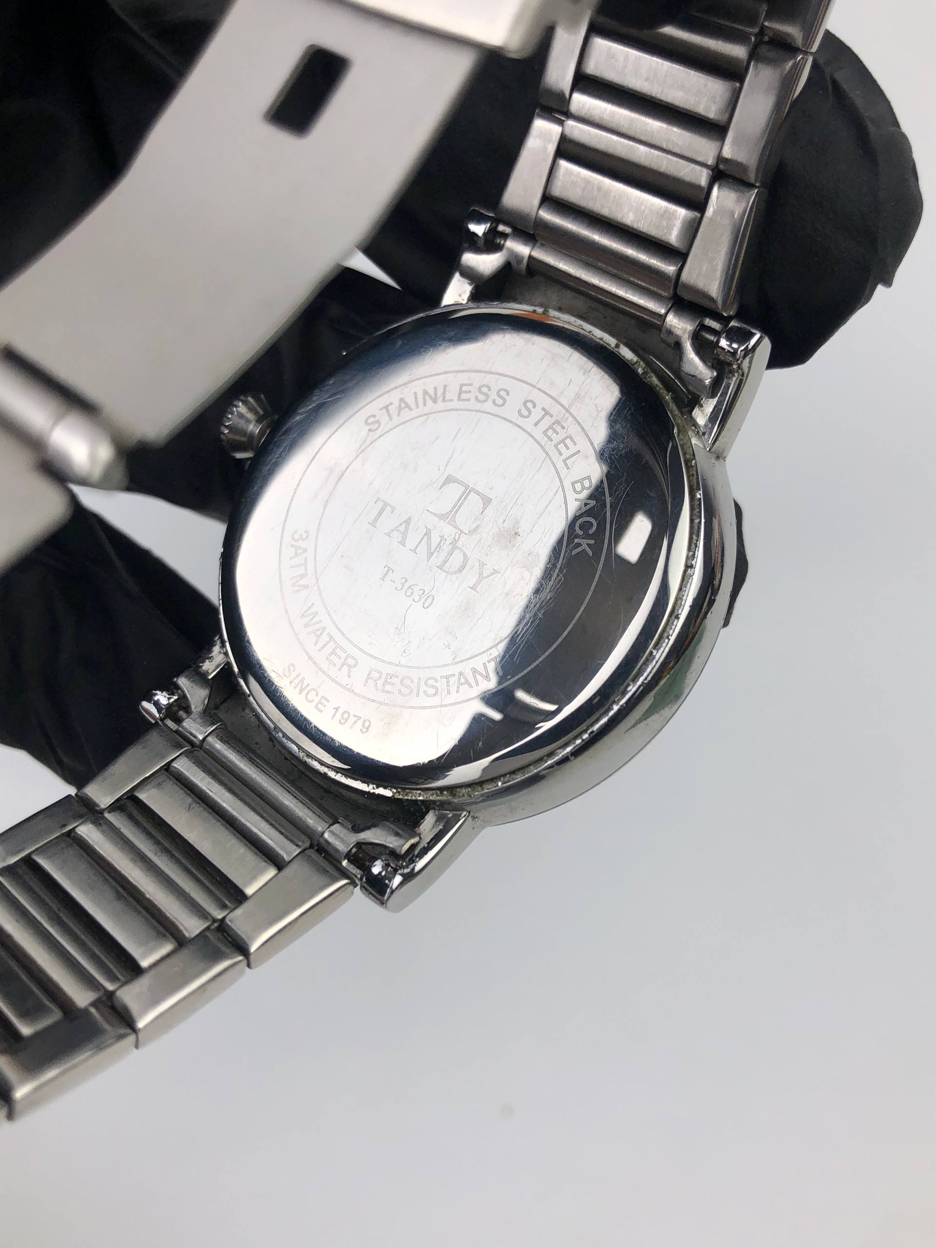 TANDY MULTIFUNCTION MOONPHASE BLACK DIAL QUARTZ - Gambar 8