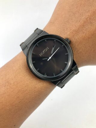 NIXON TIME TELLER ALL BLACK QUARTZ STAINLESS STEEL