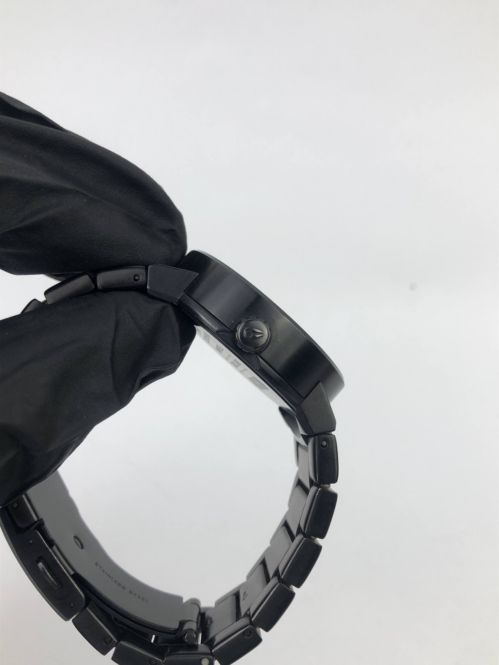 NIXON TIME TELLER ALL BLACK QUARTZ STAINLESS STEEL - Gambar 5