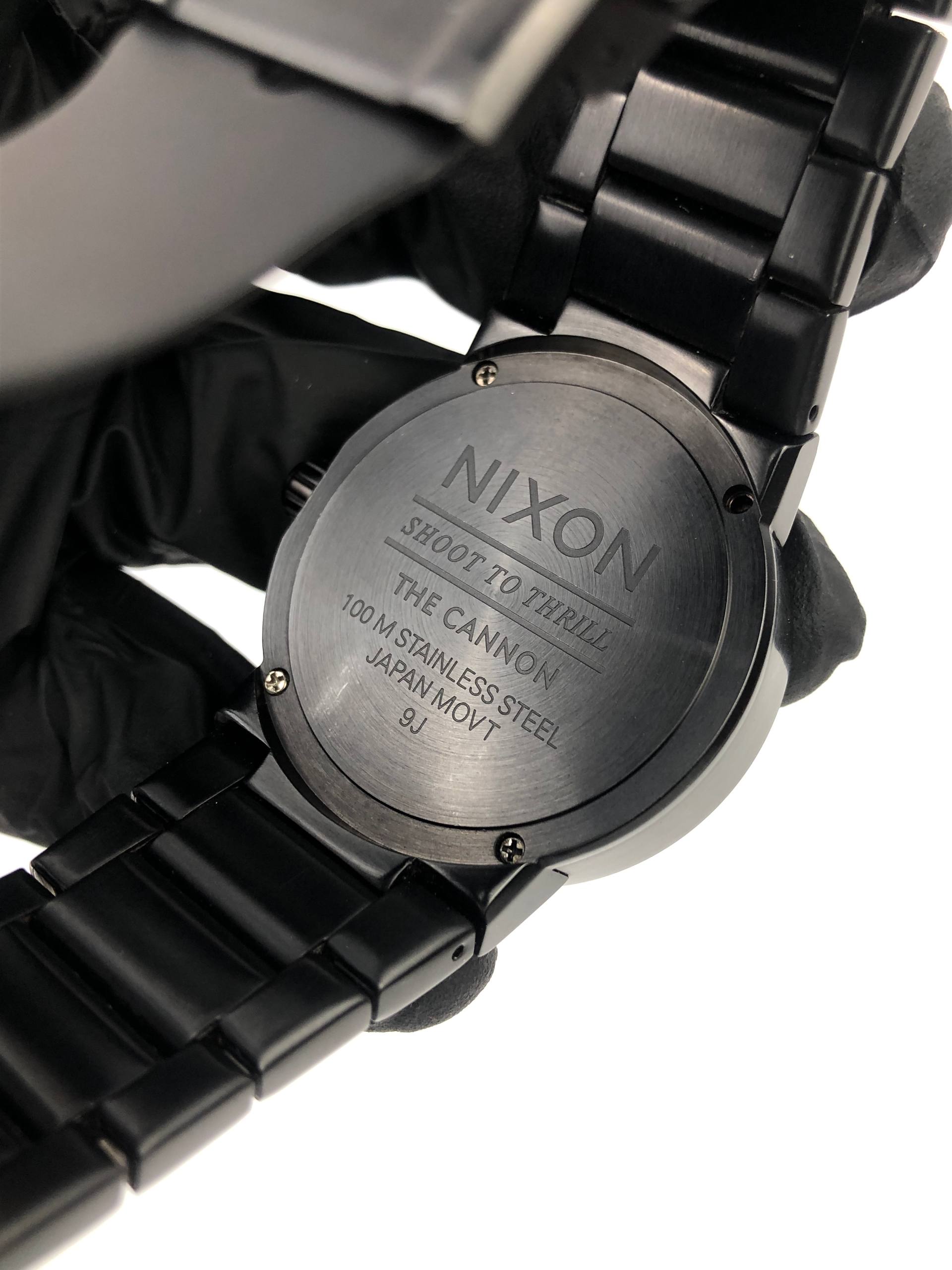NIXON TIME TELLER ALL BLACK QUARTZ STAINLESS STEEL - Gambar 8