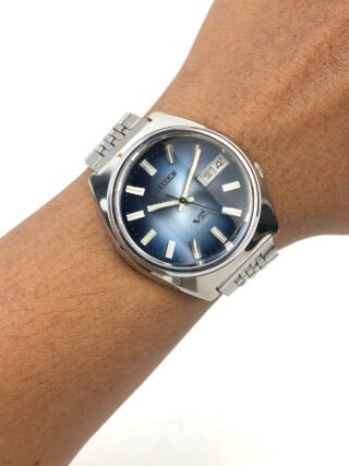 CITIZEN SEVEN STAR V2 CAL 7700 AUTOMATIC DAY-DATE BLUE SUNBURST DIAL
