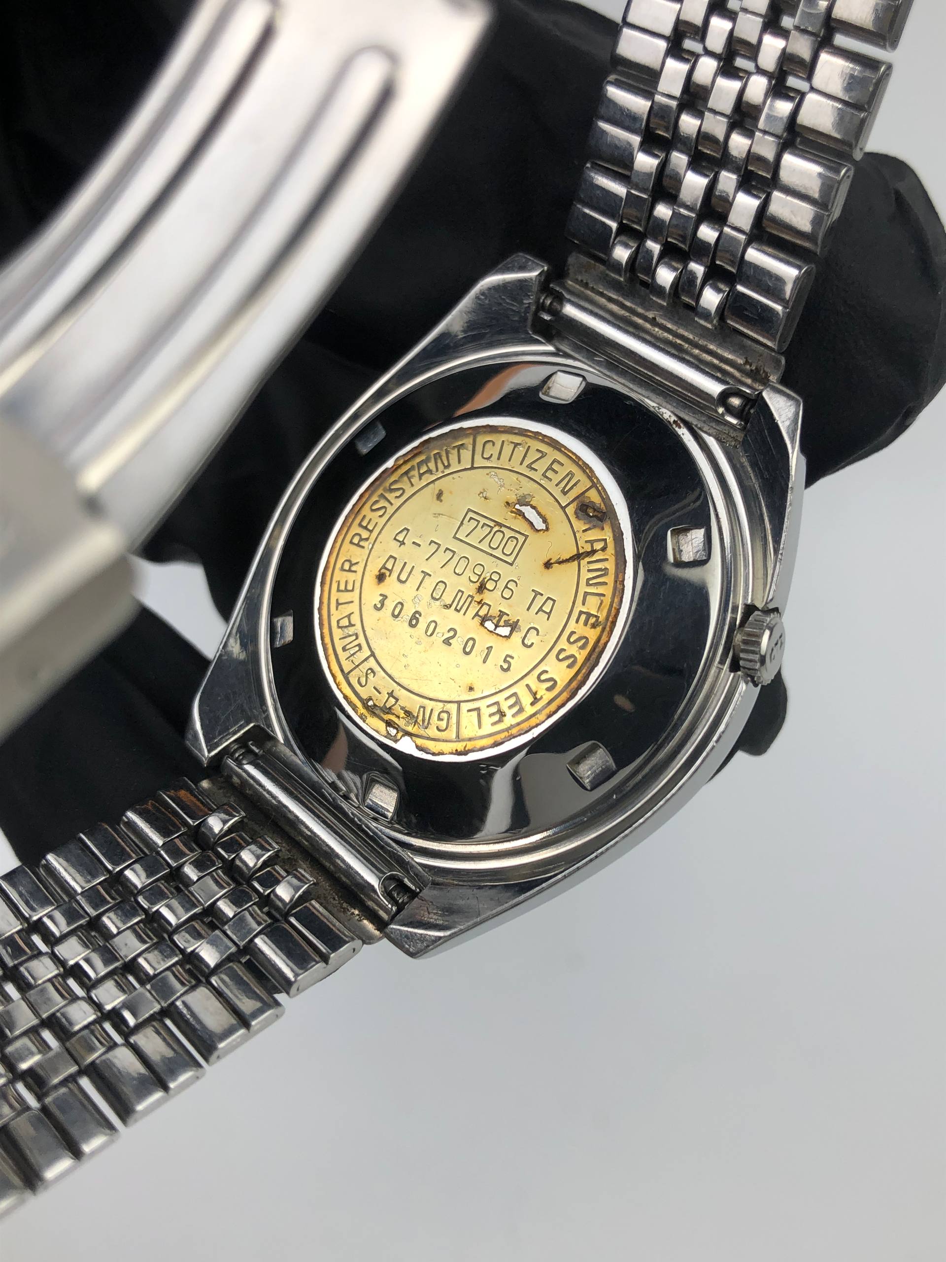 CITIZEN SEVEN STAR V2 CAL 7700 AUTOMATIC DAY-DATE BLUE SUNBURST DIAL - Gambar 8
