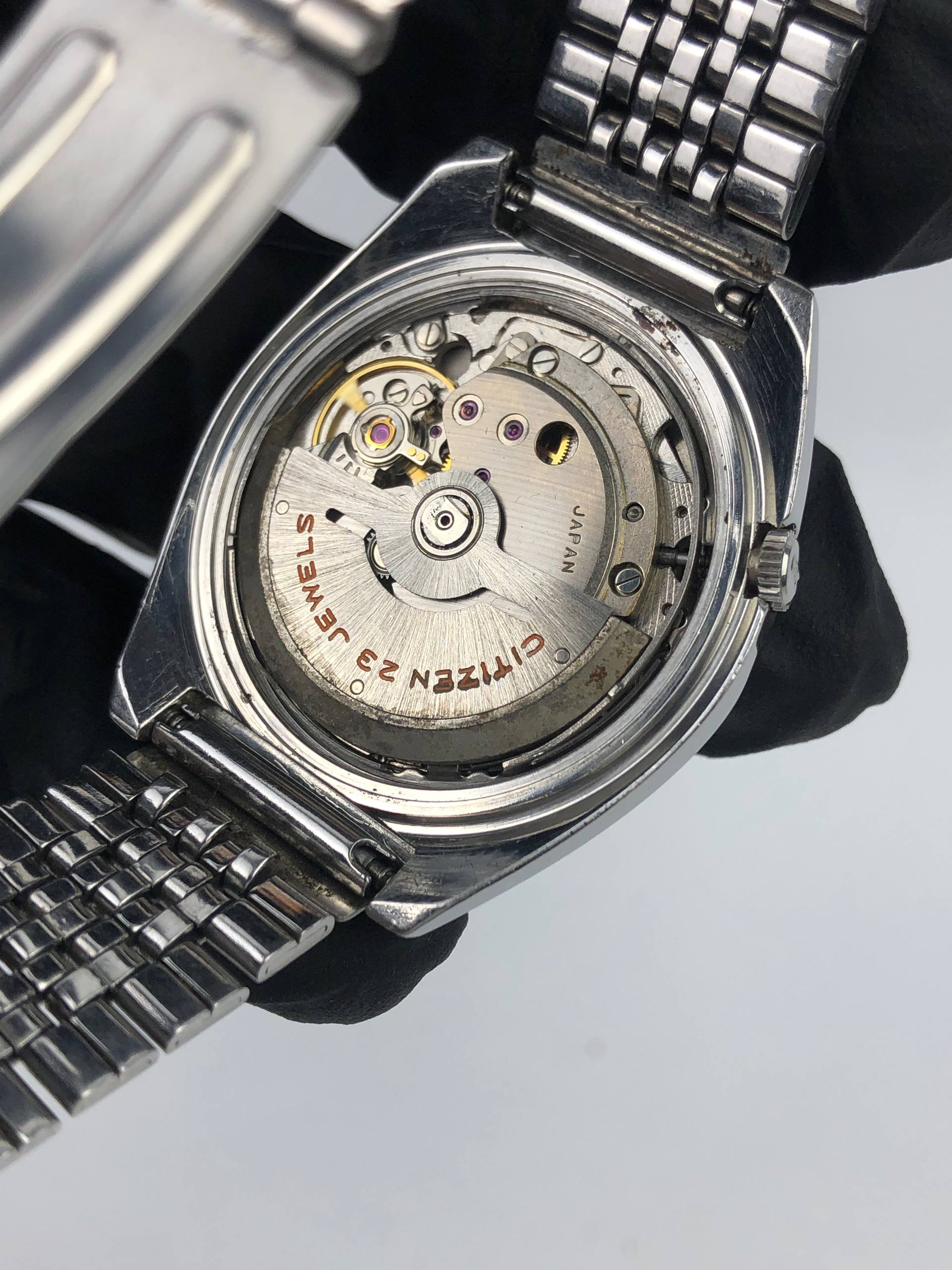CITIZEN SEVEN STAR V2 CAL 7700 AUTOMATIC DAY-DATE BLUE SUNBURST DIAL - Gambar 9