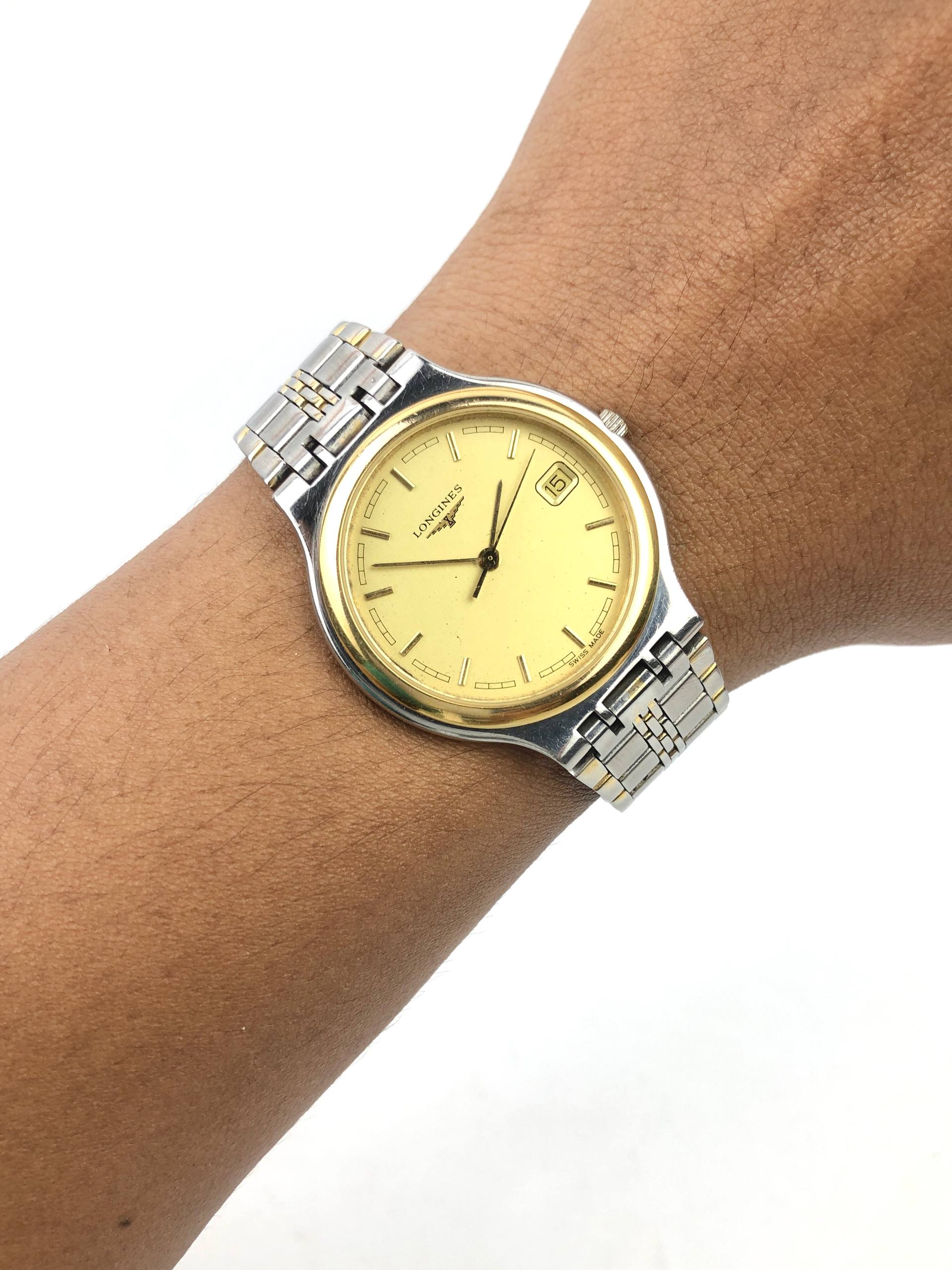LONGINES FLAGSHIP QUARTZ TWOTONE CHAMPAGNE DIAL SWISSMADE