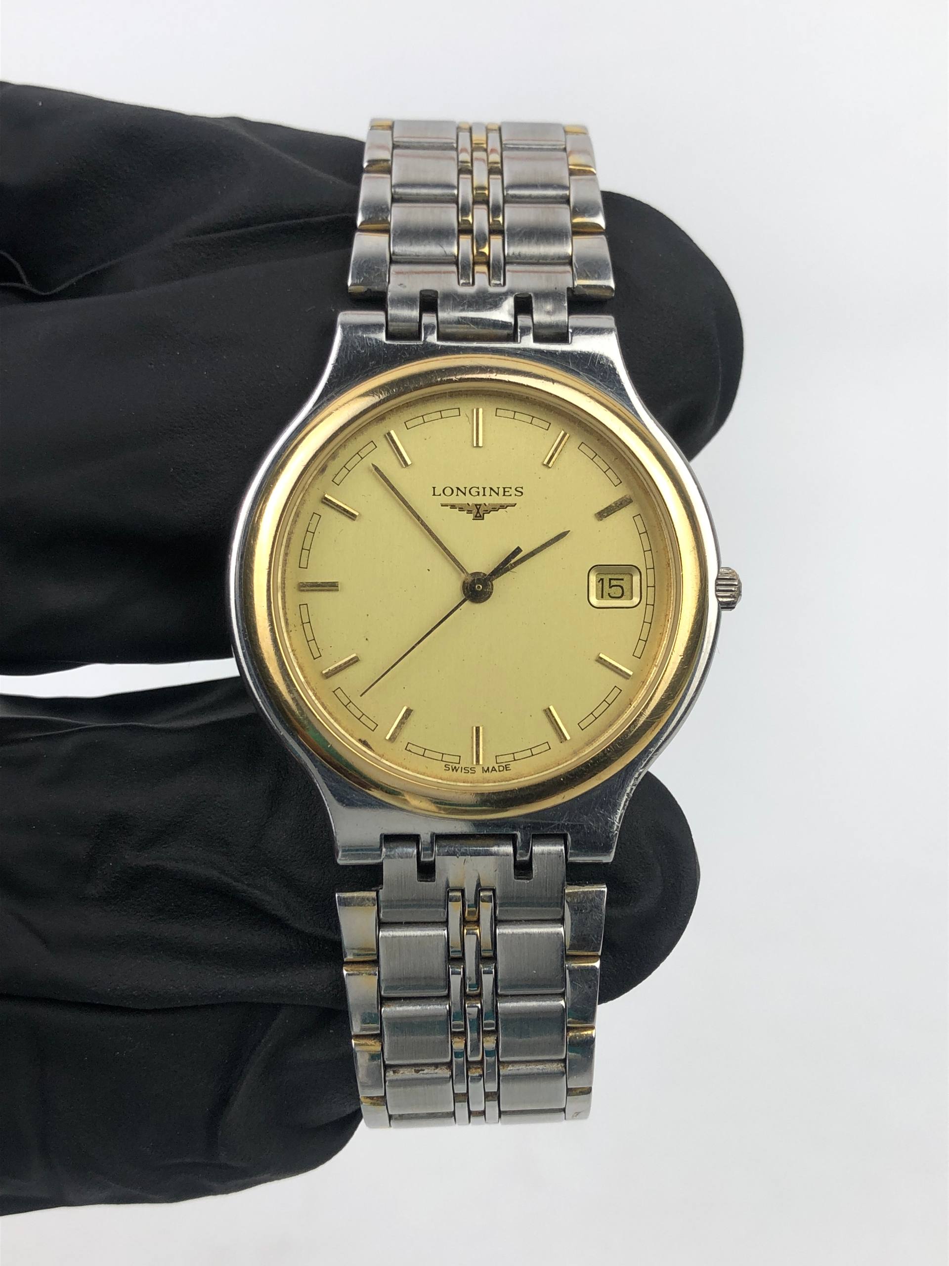 LONGINES FLAGSHIP QUARTZ TWOTONE CHAMPAGNE DIAL SWISSMADE - Gambar 2