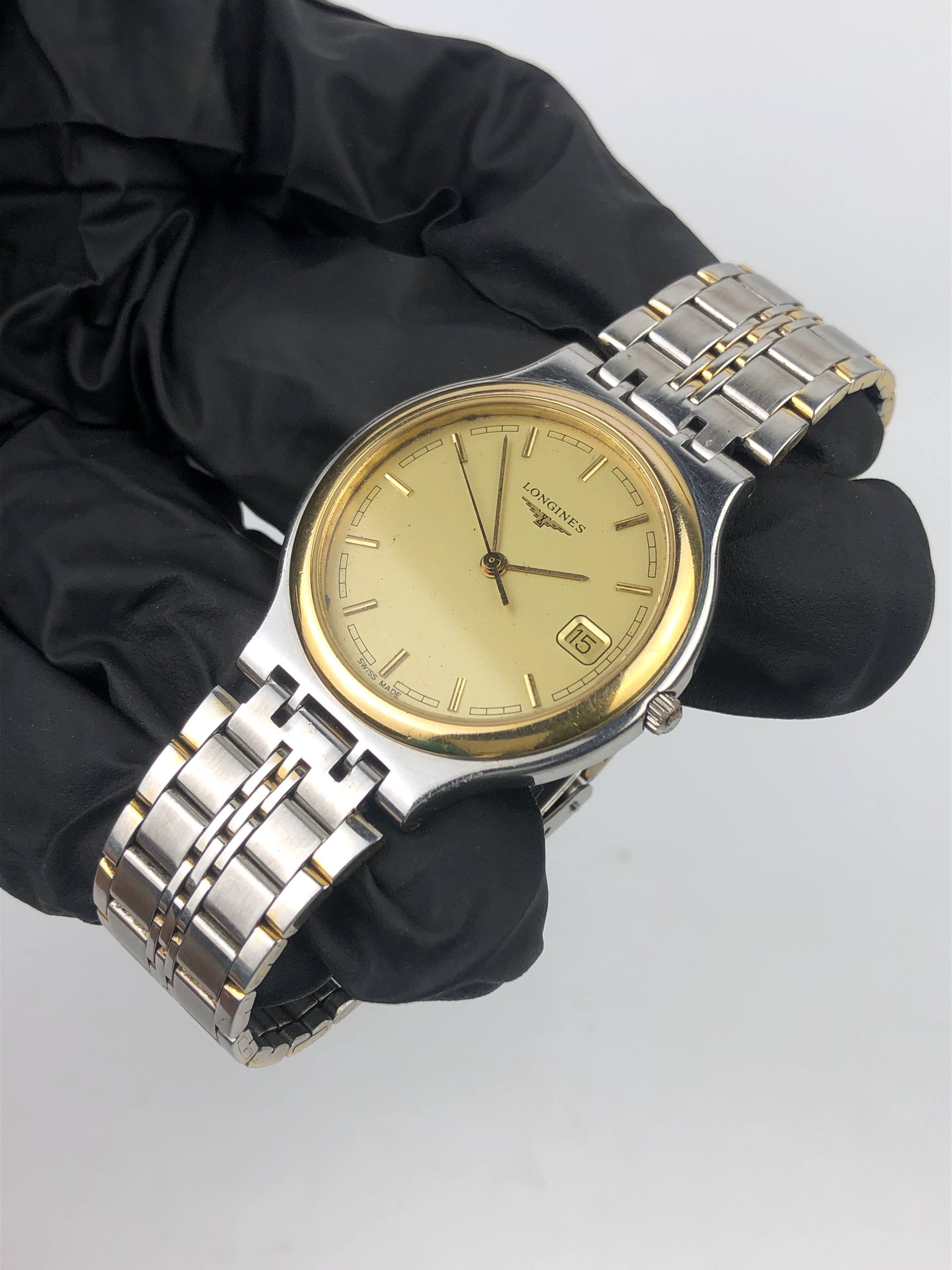 LONGINES FLAGSHIP QUARTZ TWOTONE CHAMPAGNE DIAL SWISSMADE - Gambar 4