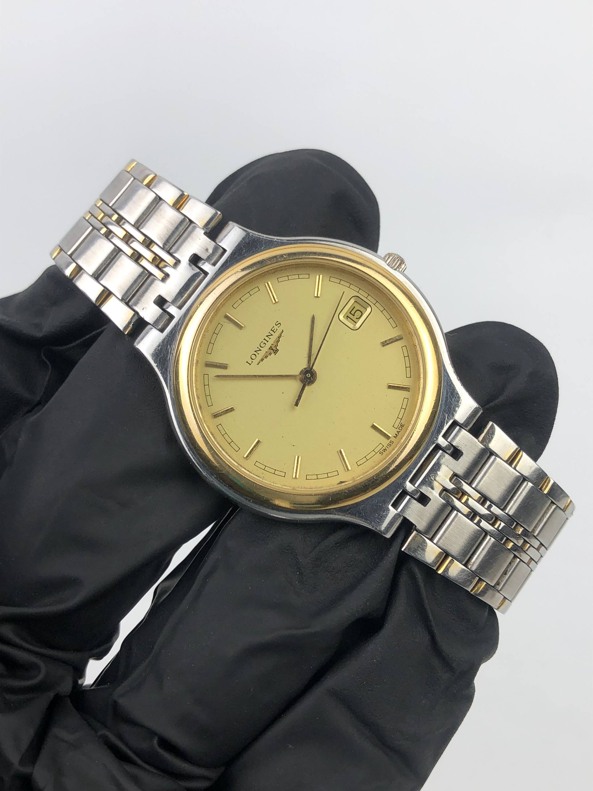 LONGINES FLAGSHIP QUARTZ TWOTONE CHAMPAGNE DIAL SWISSMADE - Gambar 3