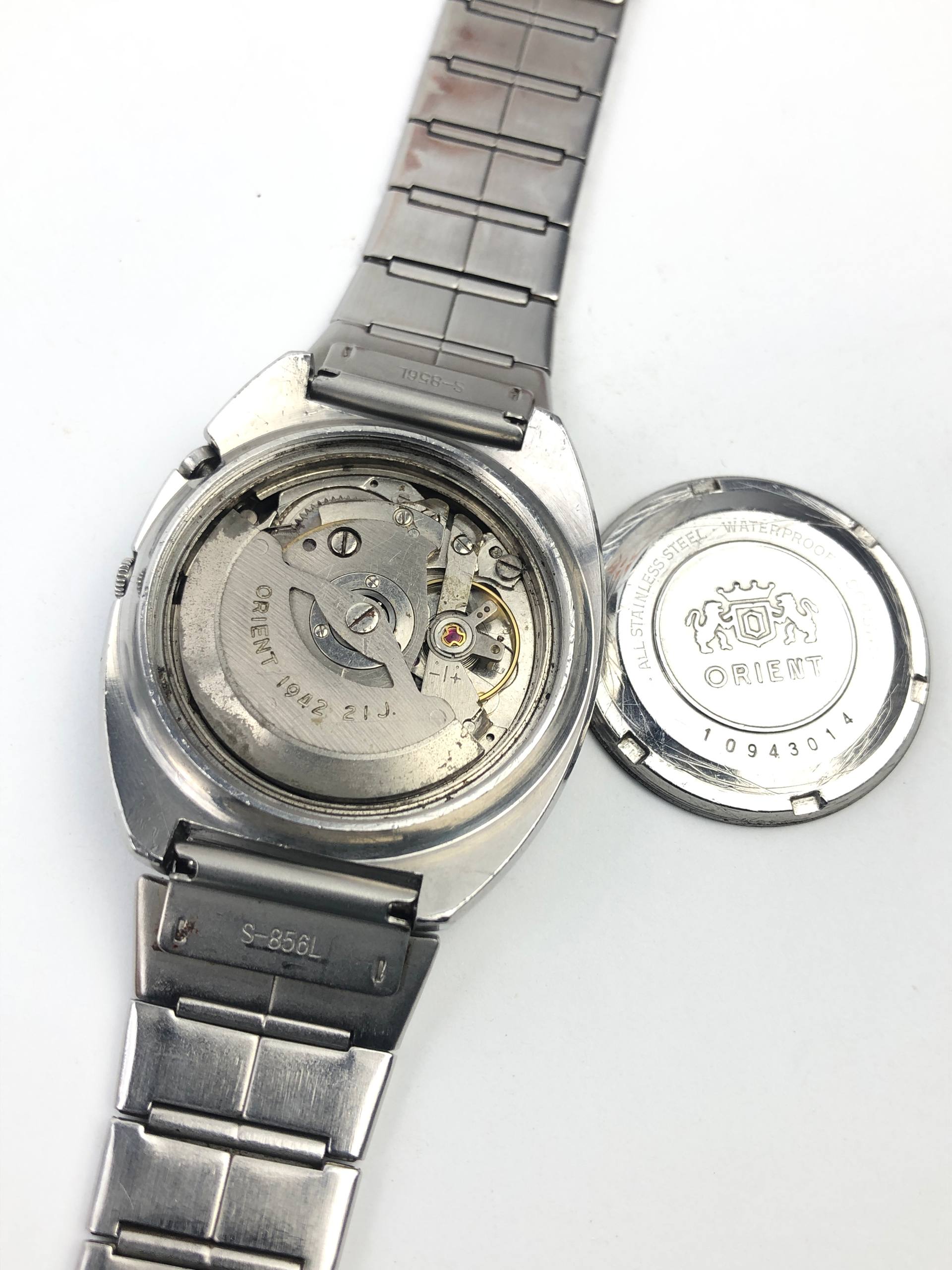 ORIENT AUTOMATIC 21 JEWELS GREEN FUME DIAL DUAL CALENDAR VINTAGE - Gambar 9