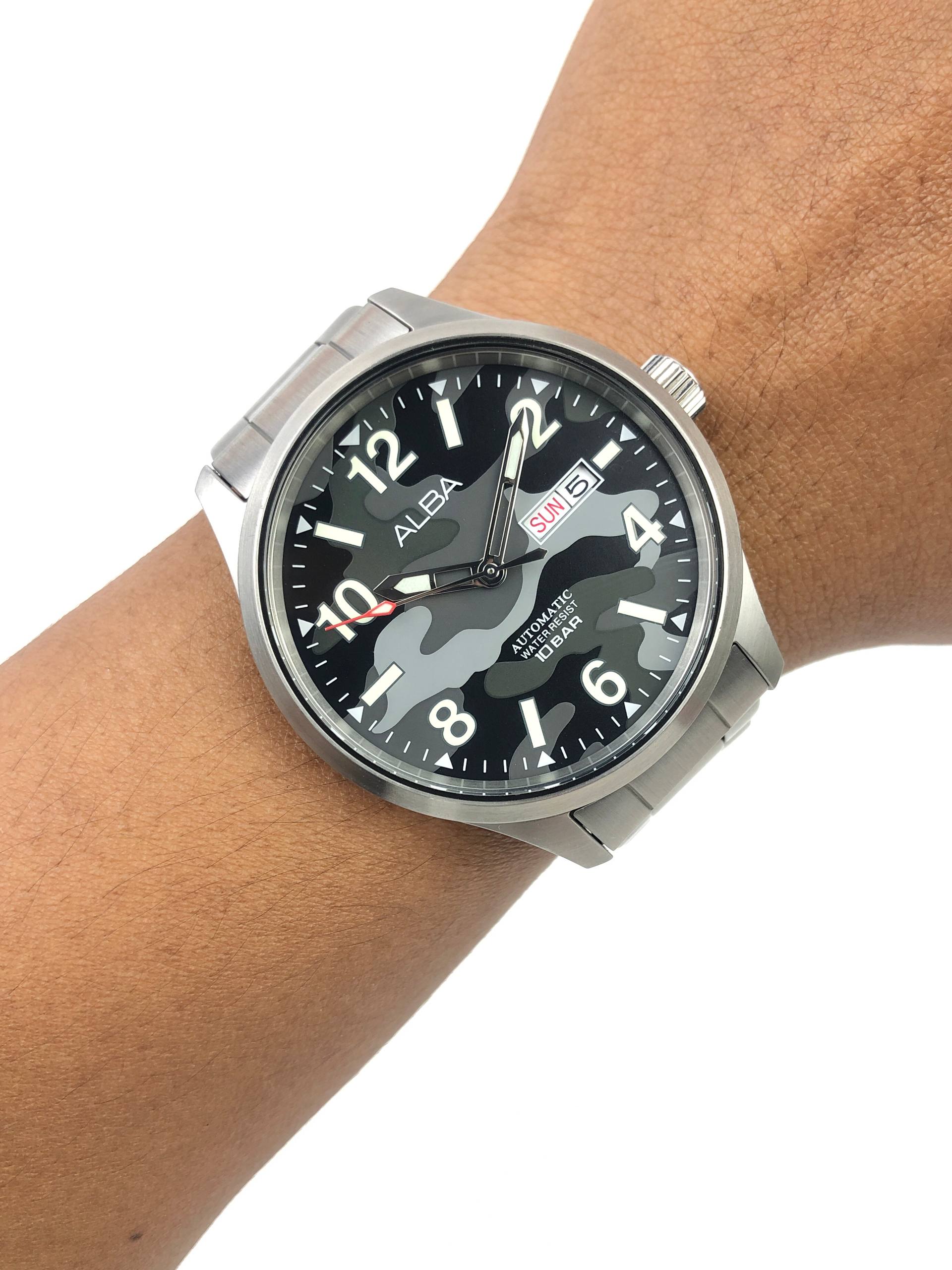 ALBA AUTOMATIC CAMOUFLAGE DIAL DAY-DATE 10 BAR