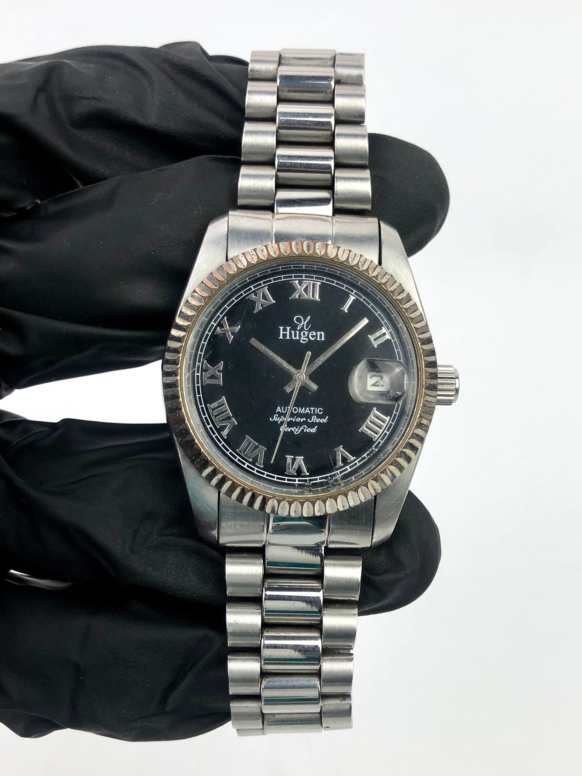 HUGEN AUTOMATIC DATEJUST STYLE MIYOTA MOVEMENT FLUTED BEZEL - Gambar 2