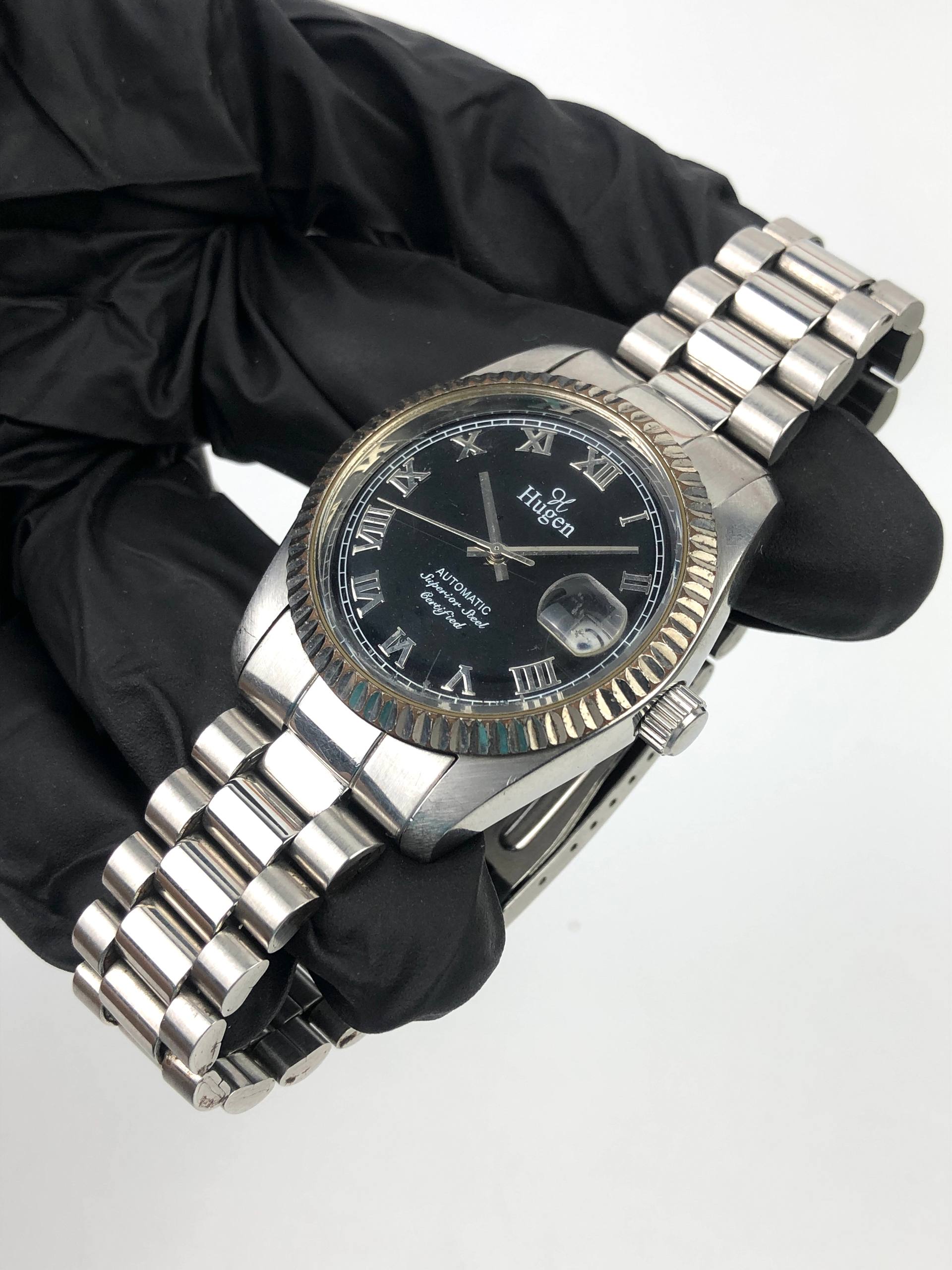 HUGEN AUTOMATIC DATEJUST STYLE MIYOTA MOVEMENT FLUTED BEZEL - Gambar 4