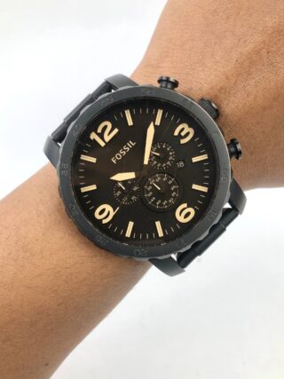 FOSSIL NATE CHRONOGRAPH BLACK DIAL FULL BLACK MEN’S WATCH