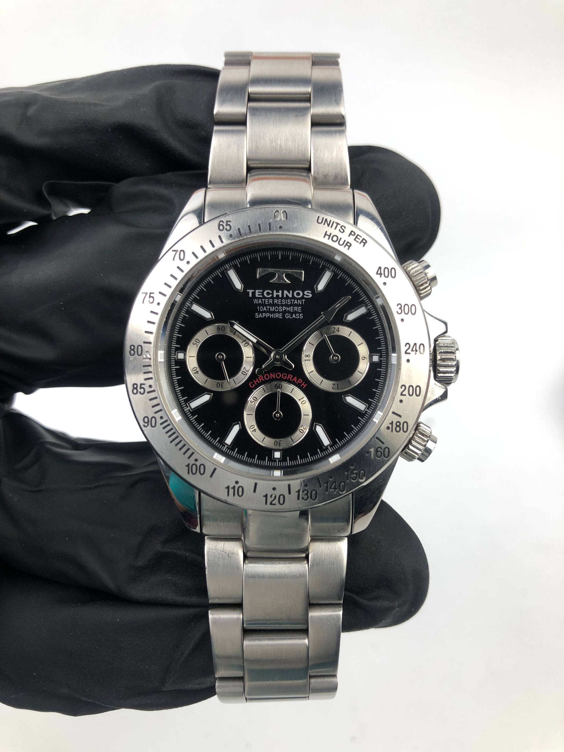 TECHNOS DAYTONA CHRONOGRAPH STAINLESS STEEL ALL ORIGINAL - Gambar 2