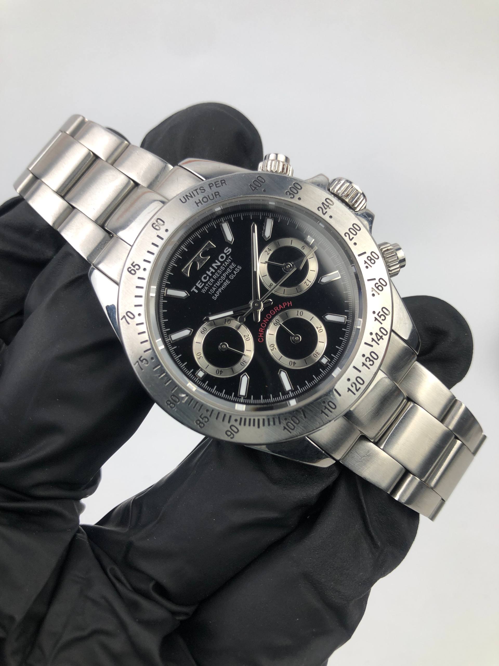 TECHNOS DAYTONA CHRONOGRAPH STAINLESS STEEL ALL ORIGINAL - Gambar 4