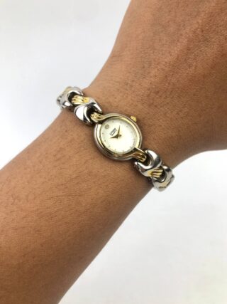CITIZEN BANGLE QUARTZ TONNEAU SCULPTURE TWOTONE BRACELET