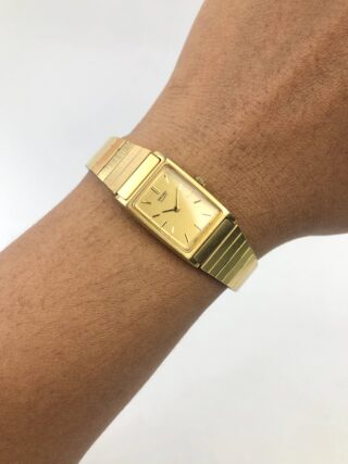 SEIKO QUARTZ CAL 2C20 TANK INTEGRATED BRACELET