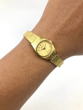 BENRUS VINTAGE OVAL CASE GOLD TONE QUARTZ