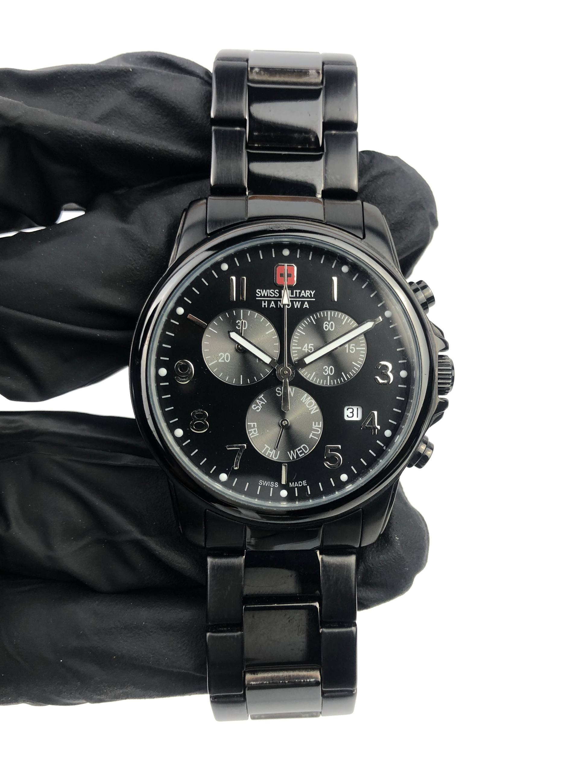 SWISS MILITARY HANOWA CHRONOGRAPH SWIPE HAND QUARTZ SWISS - Gambar 3