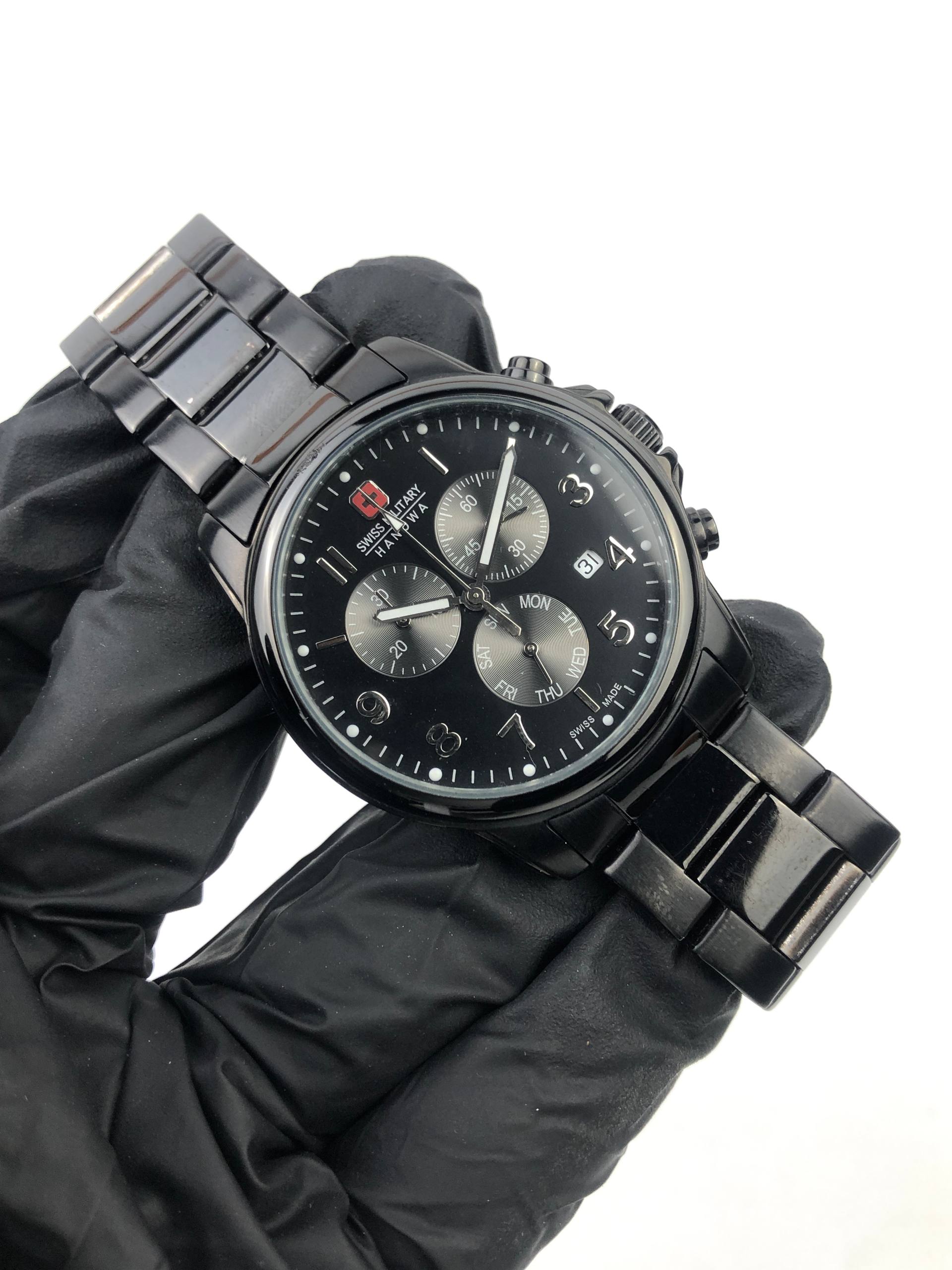SWISS MILITARY HANOWA CHRONOGRAPH SWIPE HAND QUARTZ SWISS - Gambar 4