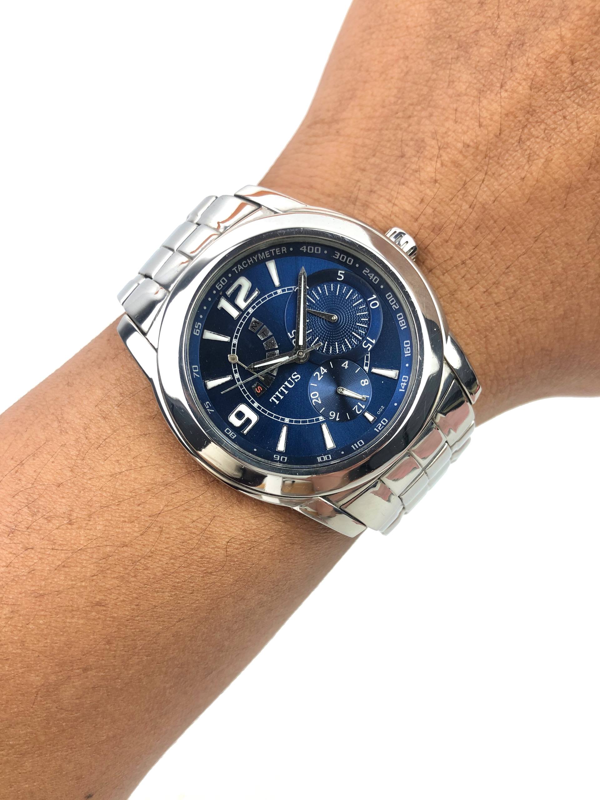 TITUS QUARTZ 06-1138 MULTIFUNCTION BLUE DIAL ORIGINAL