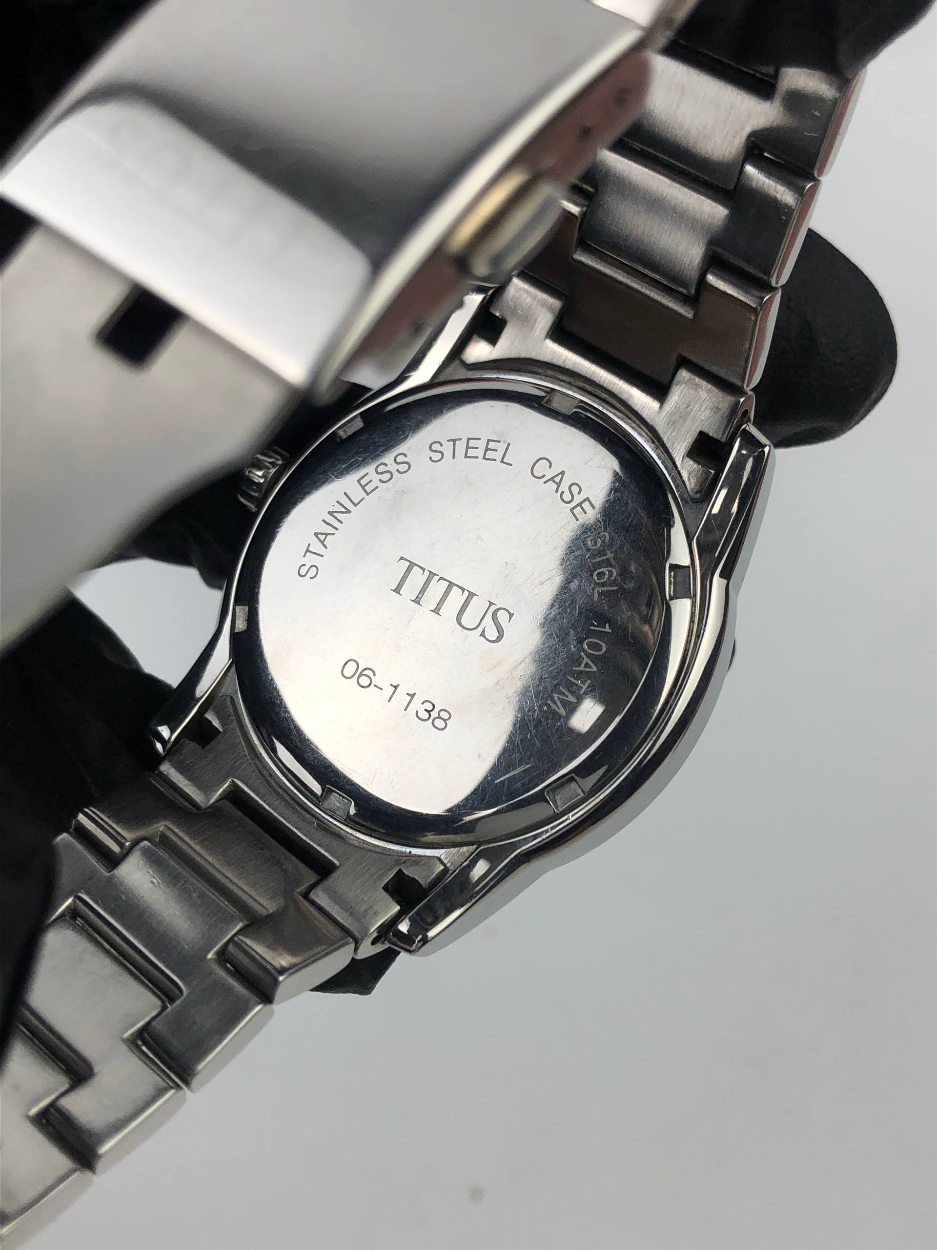 TITUS QUARTZ 06-1138 MULTIFUNCTION BLUE DIAL ORIGINAL - Gambar 8