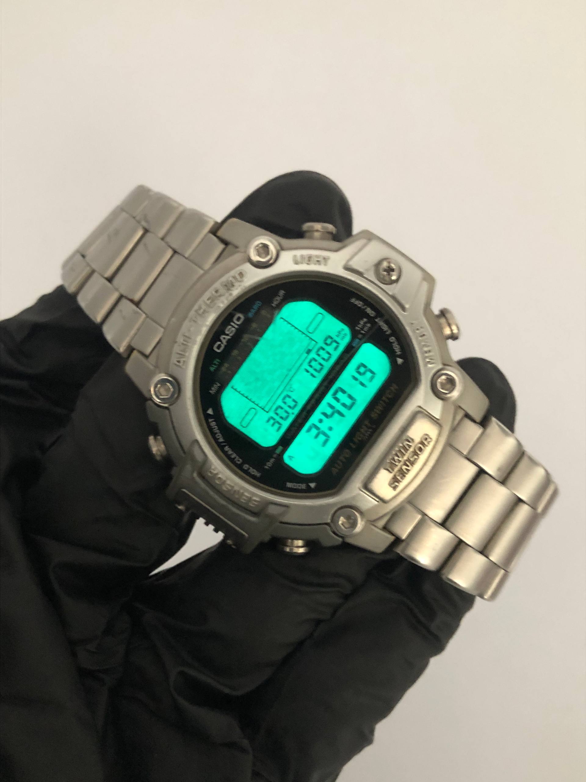 CASIO PROTREK PATHFINDER PRT-300 ROUND STEEL BRACELET TWIN SENSOR - Gambar 5