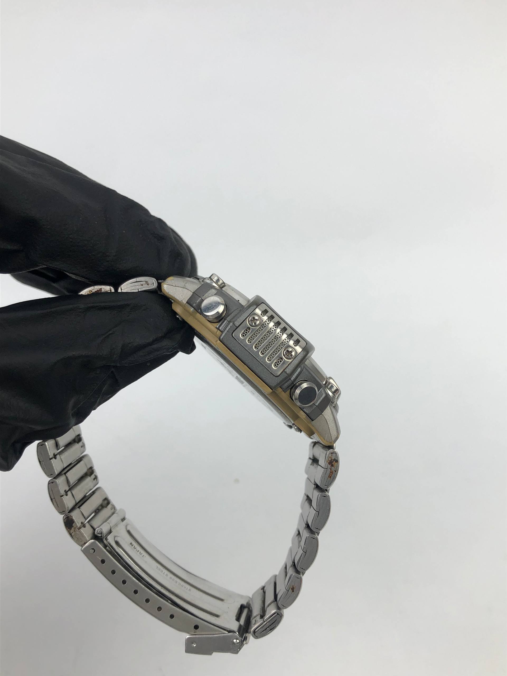 CASIO PROTREK PATHFINDER PRT-300 ROUND STEEL BRACELET TWIN SENSOR - Gambar 7