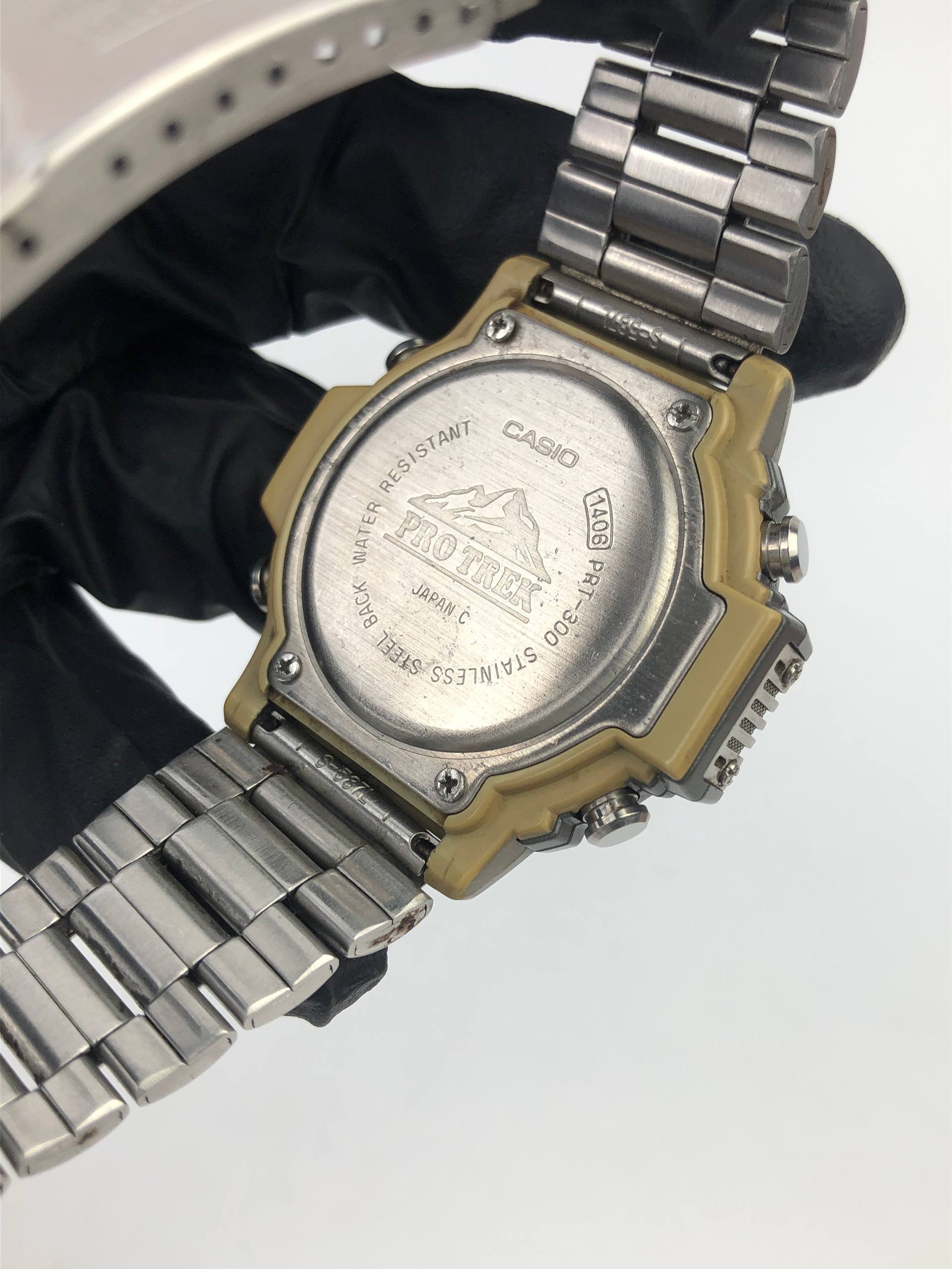 CASIO PROTREK PATHFINDER PRT-300 ROUND STEEL BRACELET TWIN SENSOR - Gambar 9