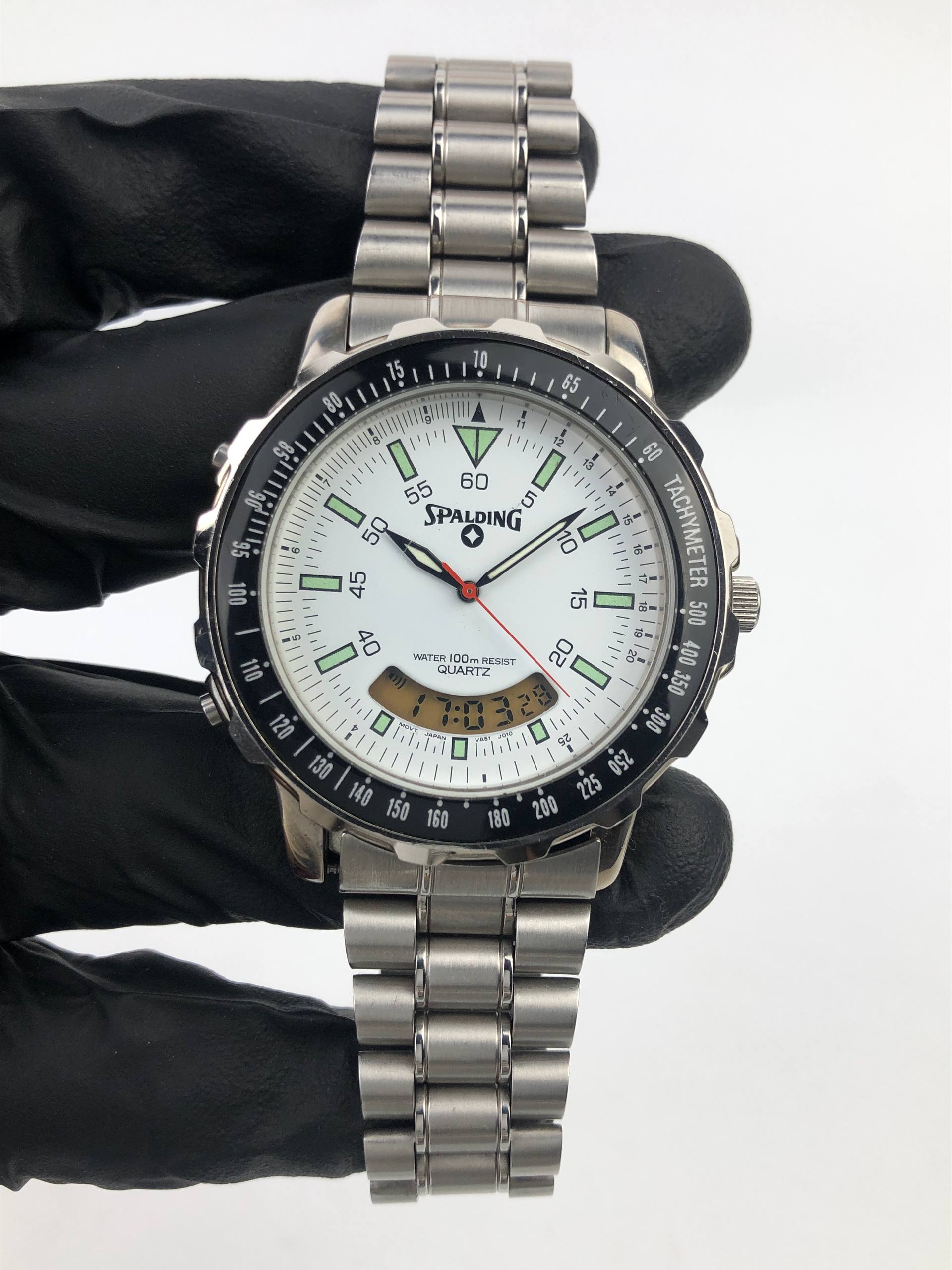 SPALDING ANADIGI SMILE FACE WHITE DIAL ALL ORIGINAL - Gambar 2
