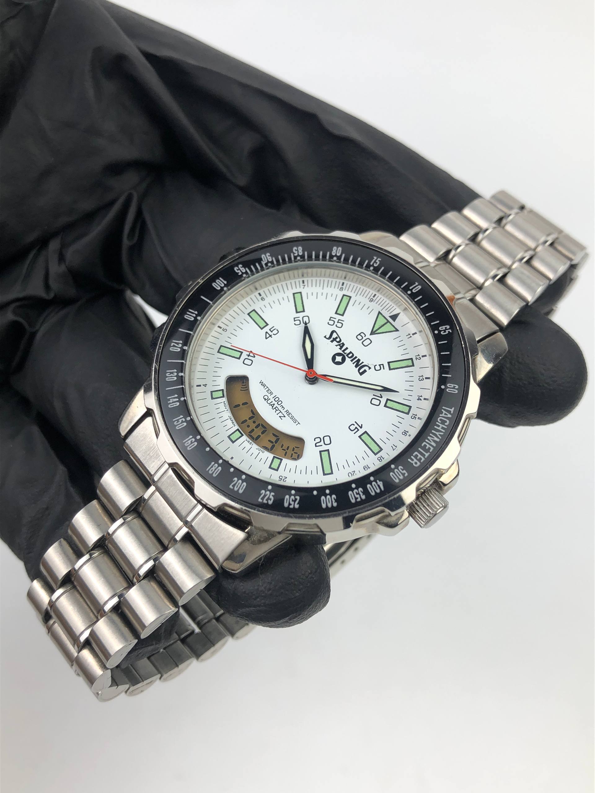 SPALDING ANADIGI SMILE FACE WHITE DIAL ALL ORIGINAL - Gambar 3