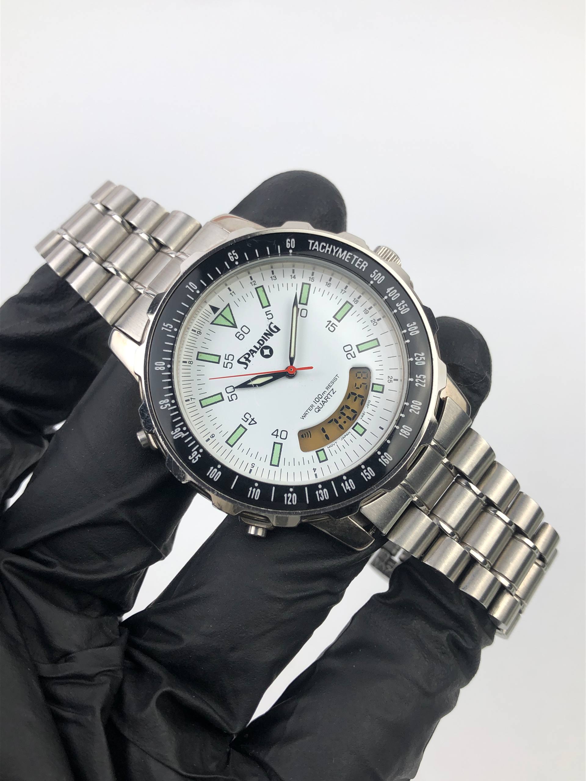 SPALDING ANADIGI SMILE FACE WHITE DIAL ALL ORIGINAL - Gambar 4