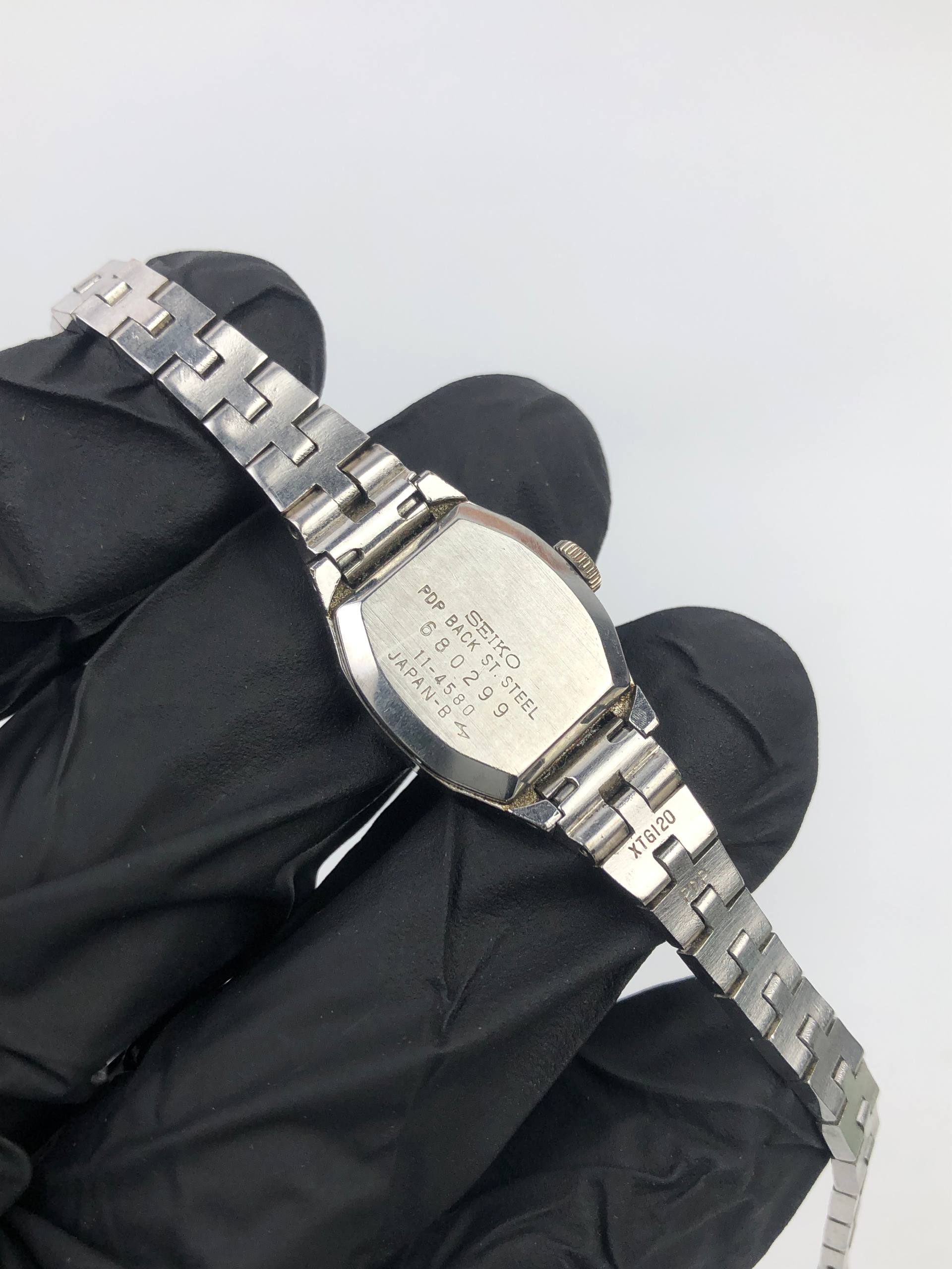SEIKO LADIES PALADIUM CAL 11 BLUE SUNBURST DIAL LADIES MECHANICAL VINTAGE - Gambar 7