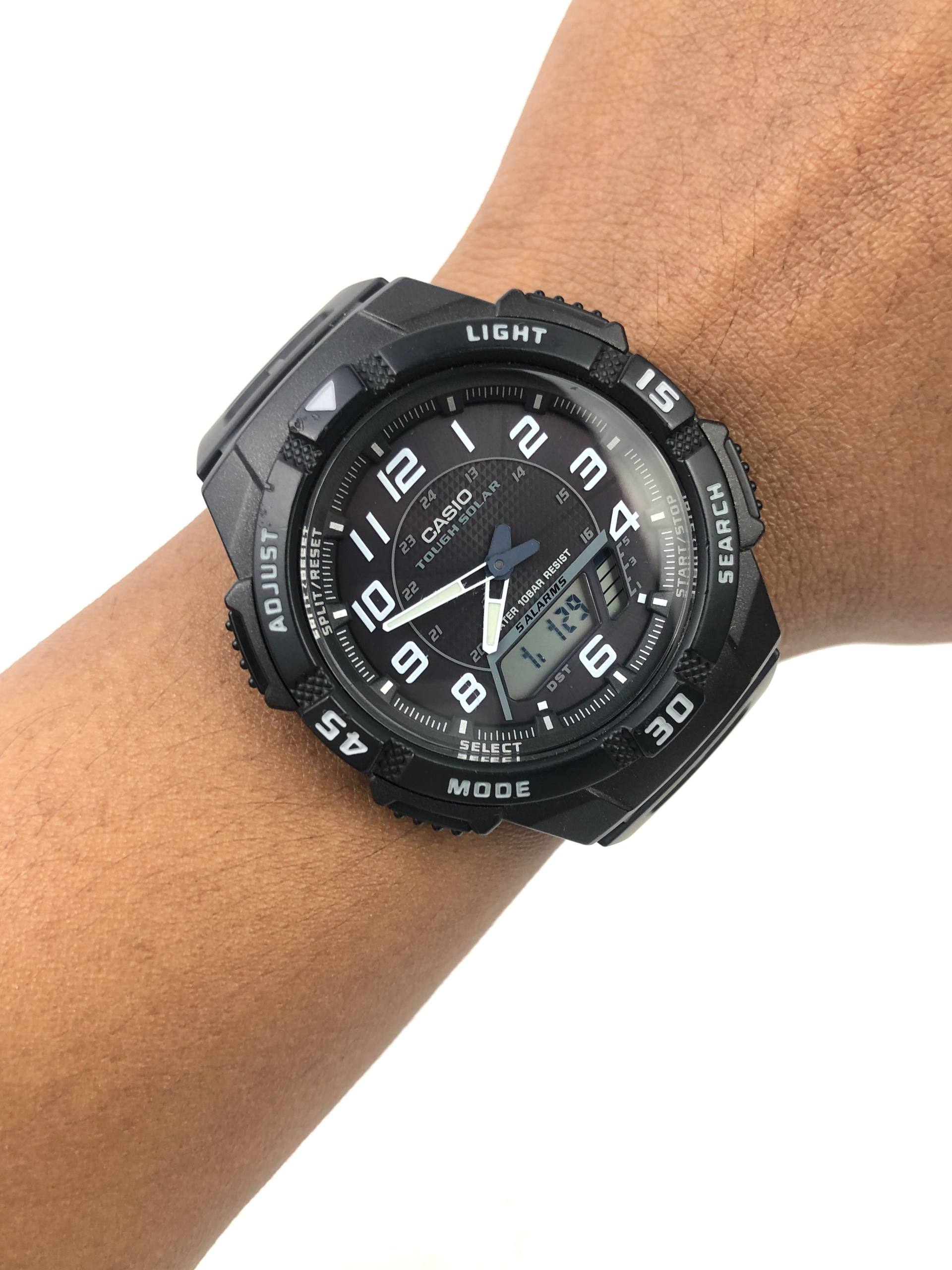 CASIO AQ-S800W TOUGH SOLAR ANA DIGI 100M SPORT WATCH