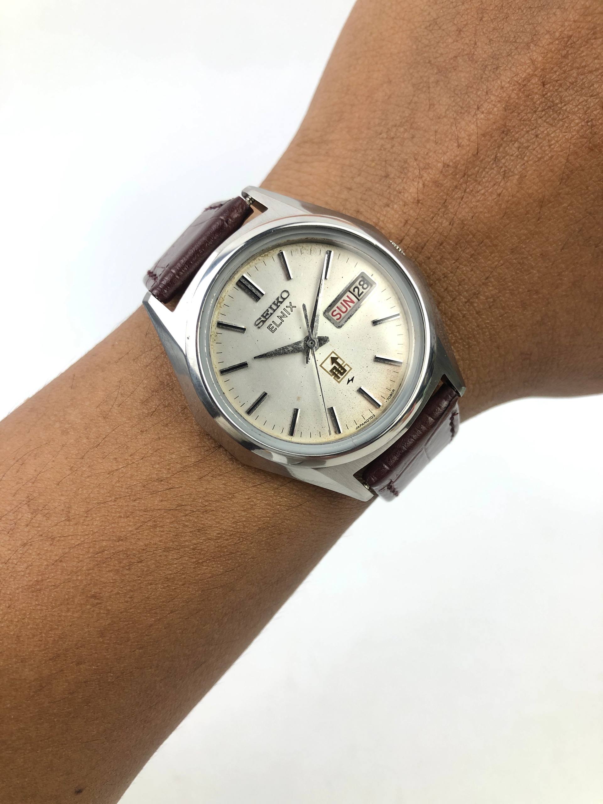 SEIKO ELNIX CAL 0703 ELECTRONIC DAY DATE VINTAGE