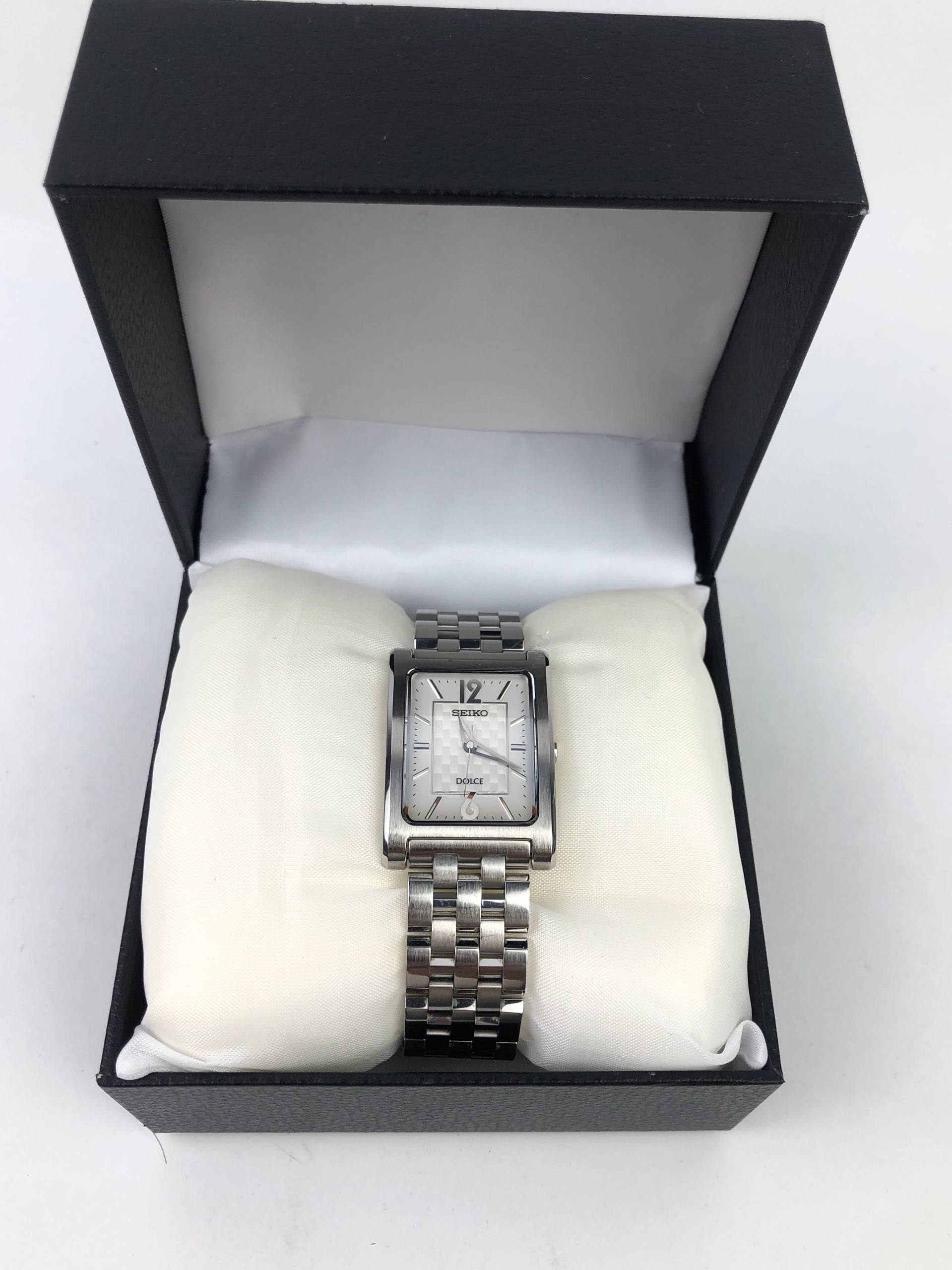 SEIKO DOLCE 4J41 HAQ QUARTZ TANK SAPPHIRE CRYSTAL JDM MADE IN JAPAN ORIGINAL