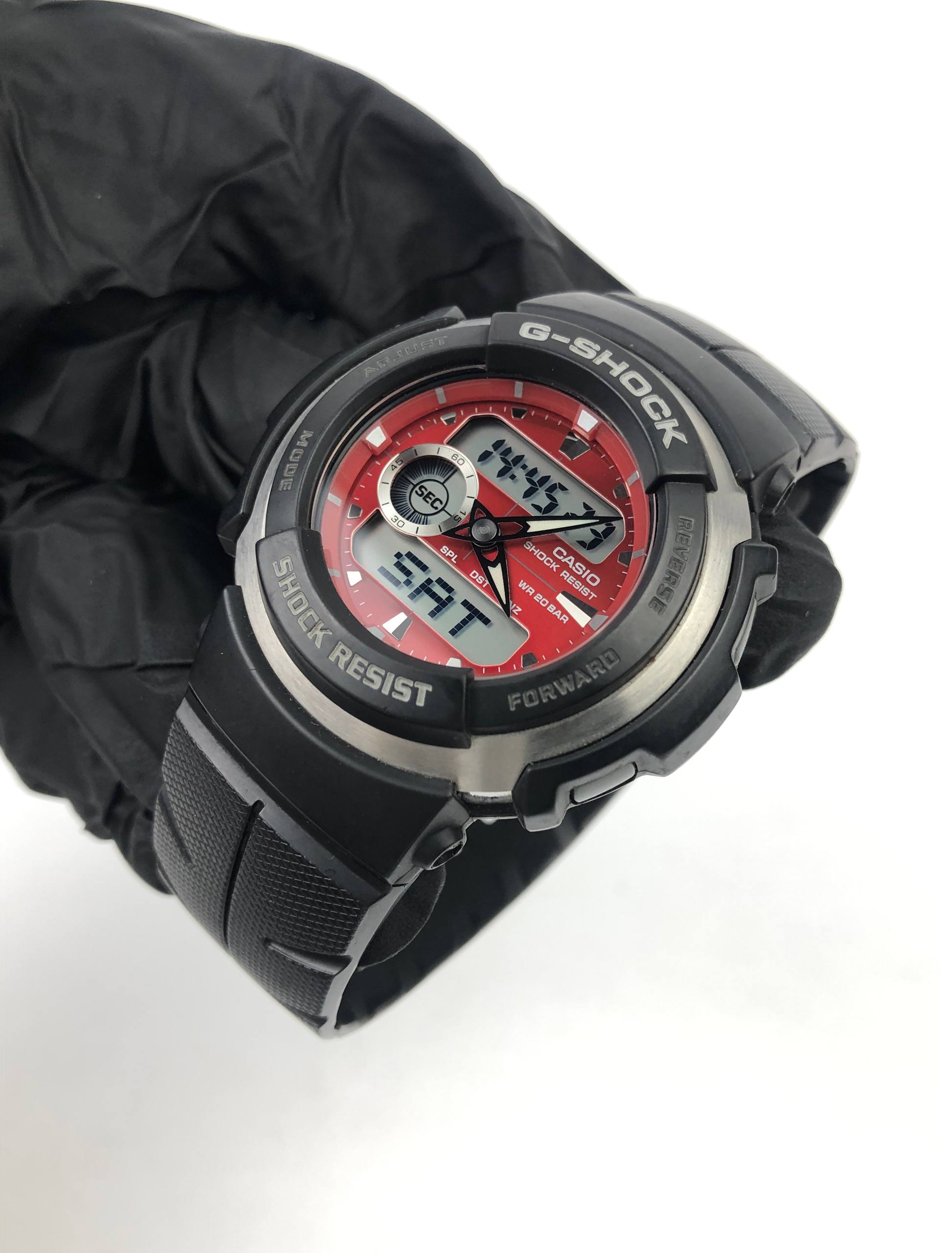 CASIO G SHOCK AW-591 ANALOG DIGITAL 200M SHOCK RESIST ORIGINAL RED DIAL - Gambar 3
