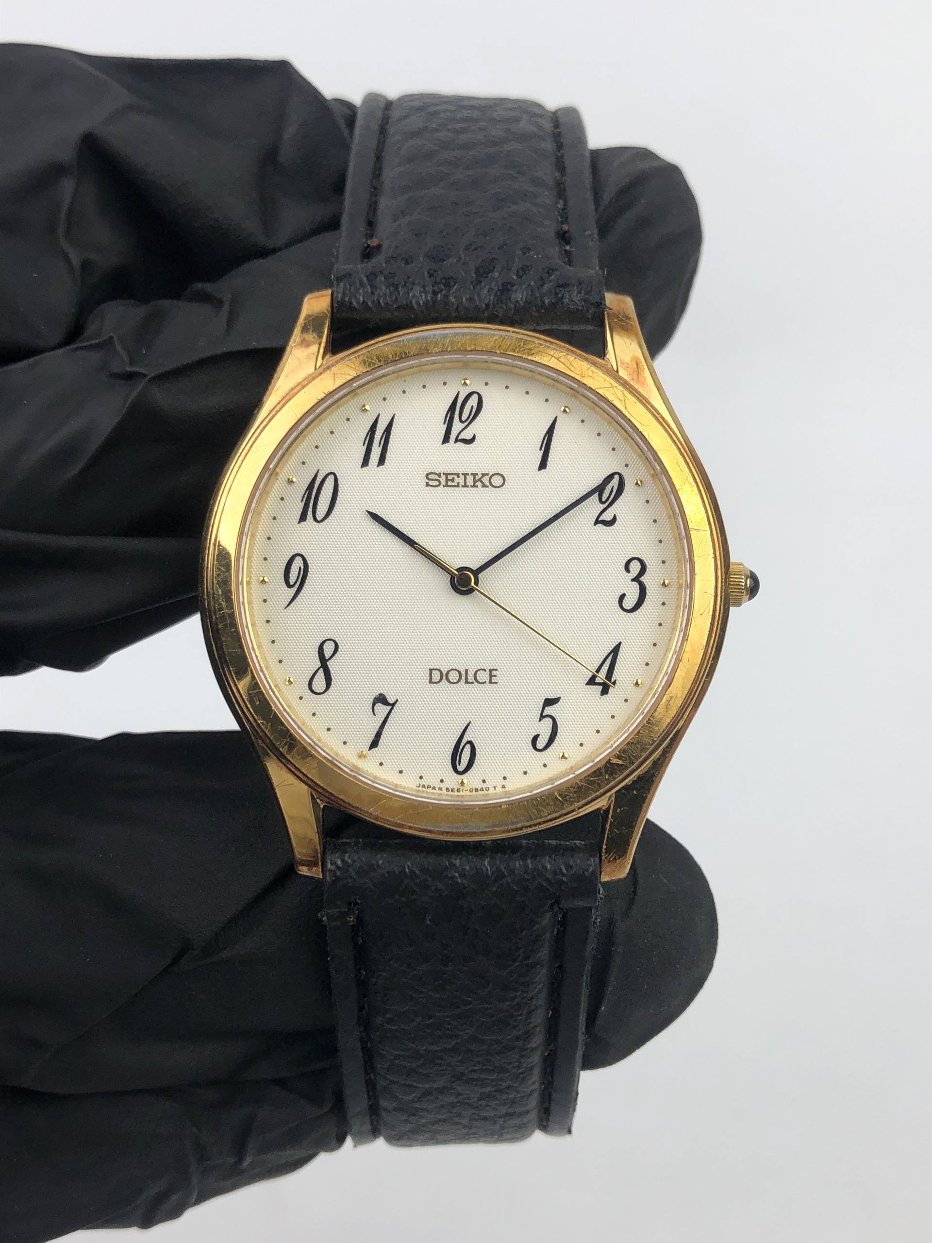 SEIKO DOLCE CAL 5E61 ULTRA THIN JDM QUARTZ DRESS WATCH GOLD PLATED - Gambar 2