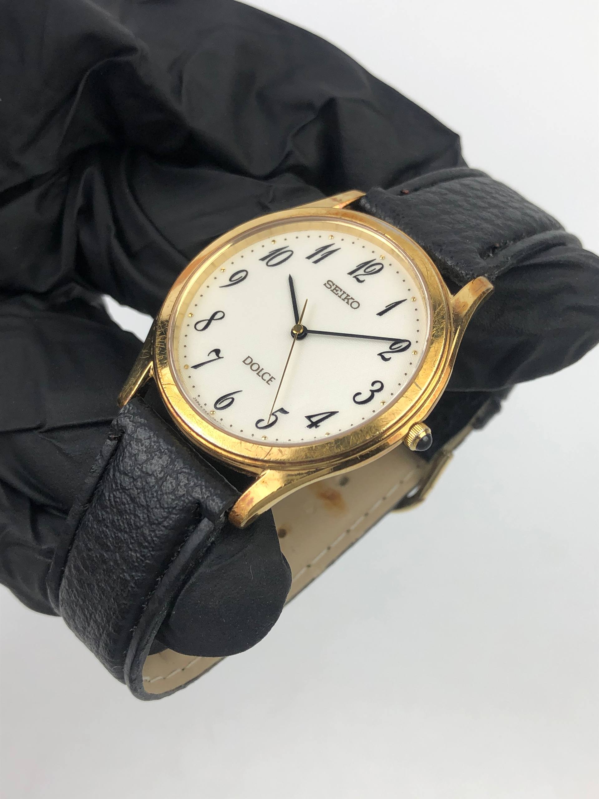 SEIKO DOLCE CAL 5E61 ULTRA THIN JDM QUARTZ DRESS WATCH GOLD PLATED - Gambar 3