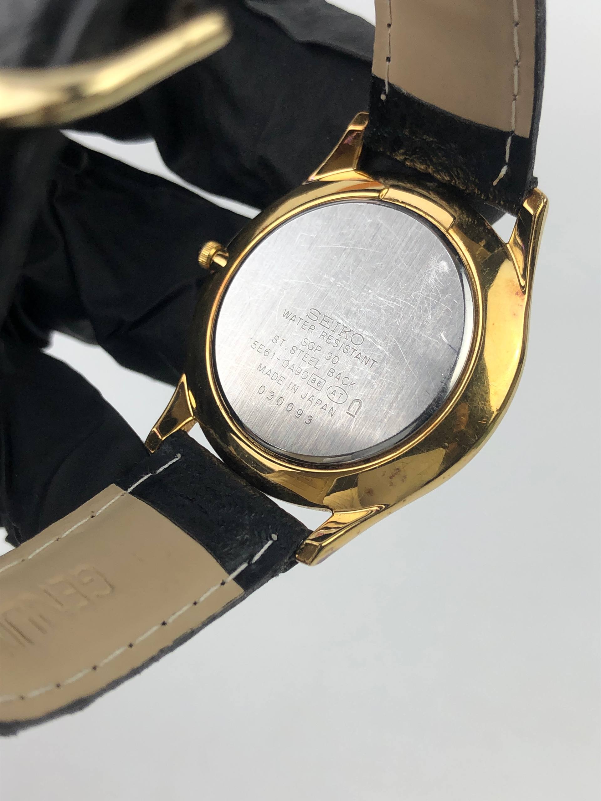 SEIKO DOLCE CAL 5E61 ULTRA THIN JDM QUARTZ DRESS WATCH GOLD PLATED - Gambar 8