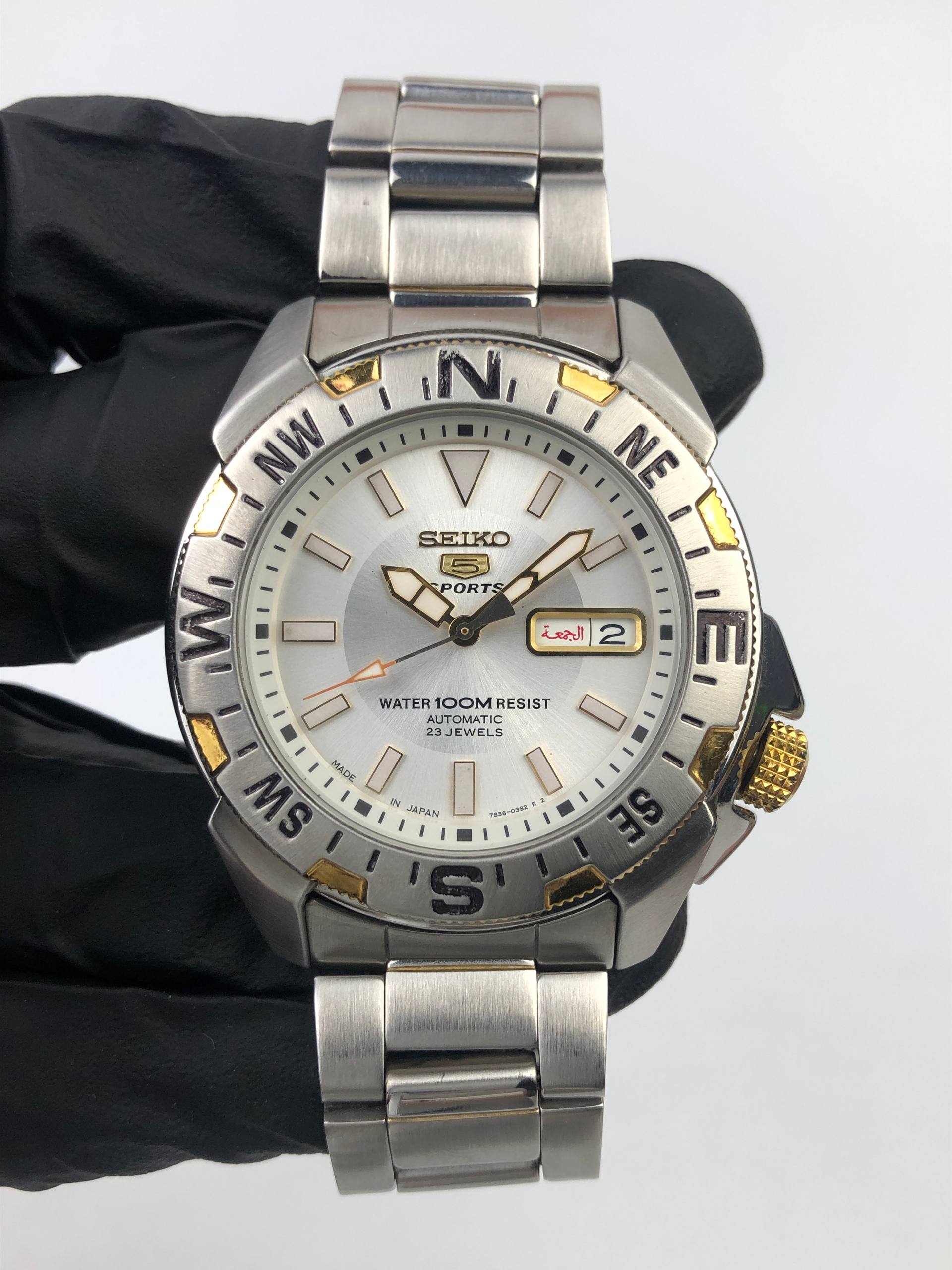 SEIKO 5 SPORTS SNZF08J1 Cal 7S36 COMPASS BEZEL AUTOMATIC ORIGINAL - Gambar 2