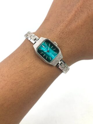 SEIKO CAL 11 EMERALD GREEN SUNBURST DIAL VINTAGE LADIES JAPAN ORIGINAL