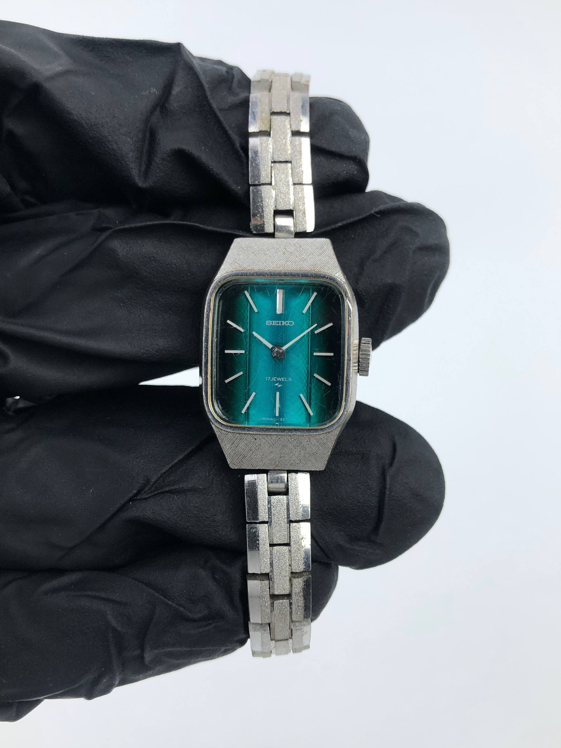 SEIKO CAL 11 EMERALD GREEN SUNBURST DIAL VINTAGE LADIES JAPAN ORIGINAL - Gambar 2
