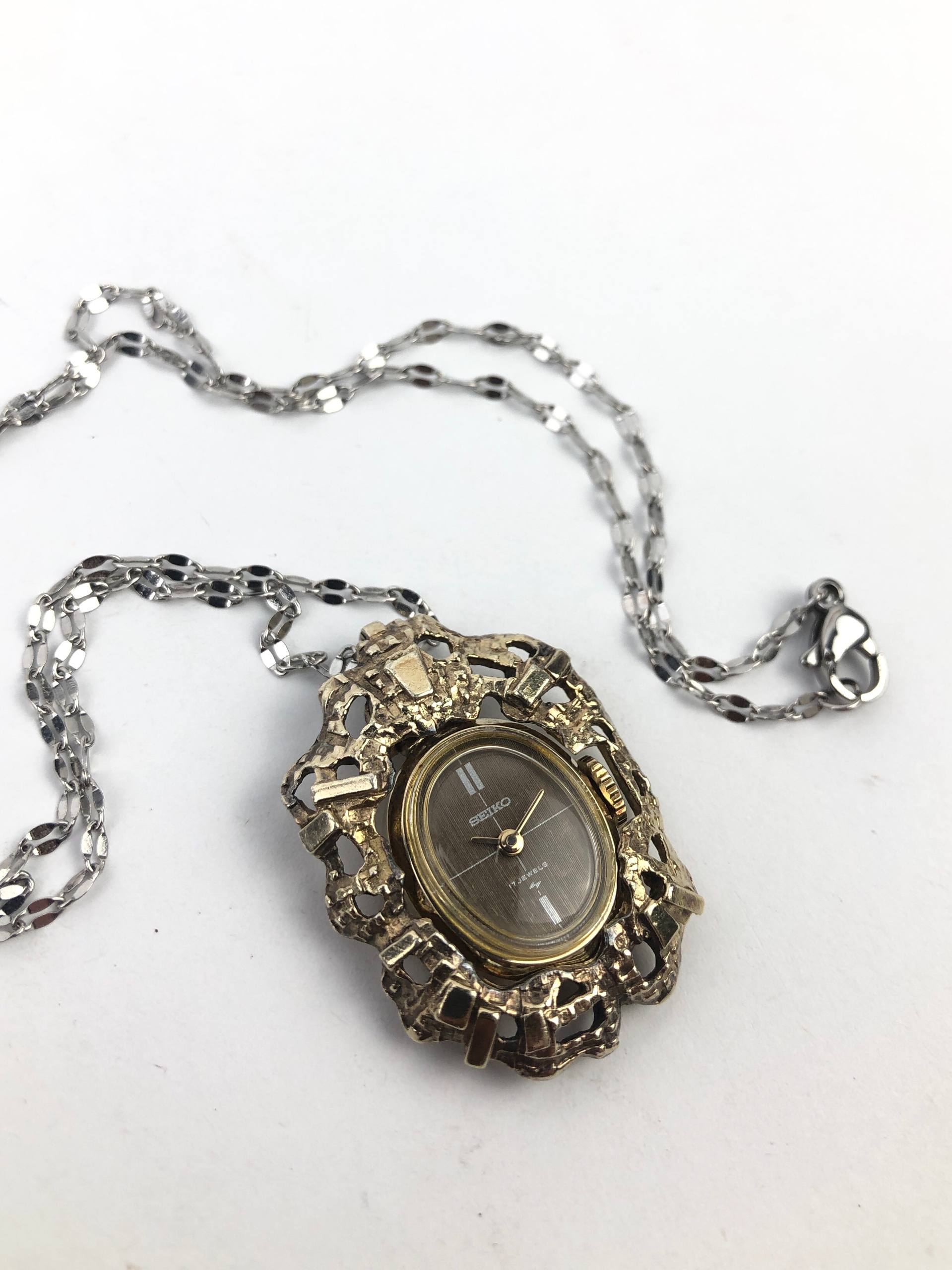 PENDANT WATCH SEIKO CAL 11 17 JEWELS MANUAL WIND - Gambar 3