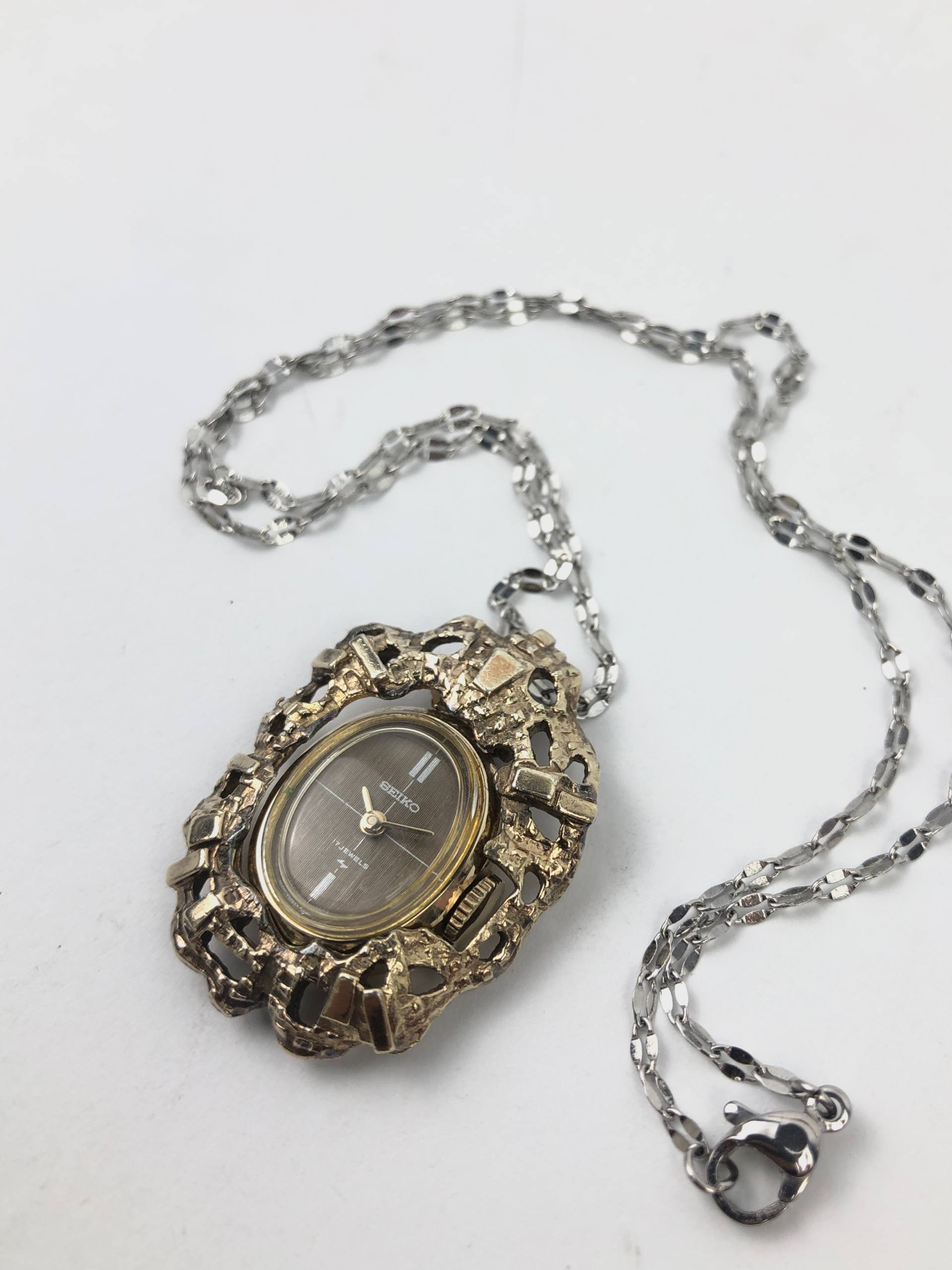 PENDANT WATCH SEIKO CAL 11 17 JEWELS MANUAL WIND - Gambar 2