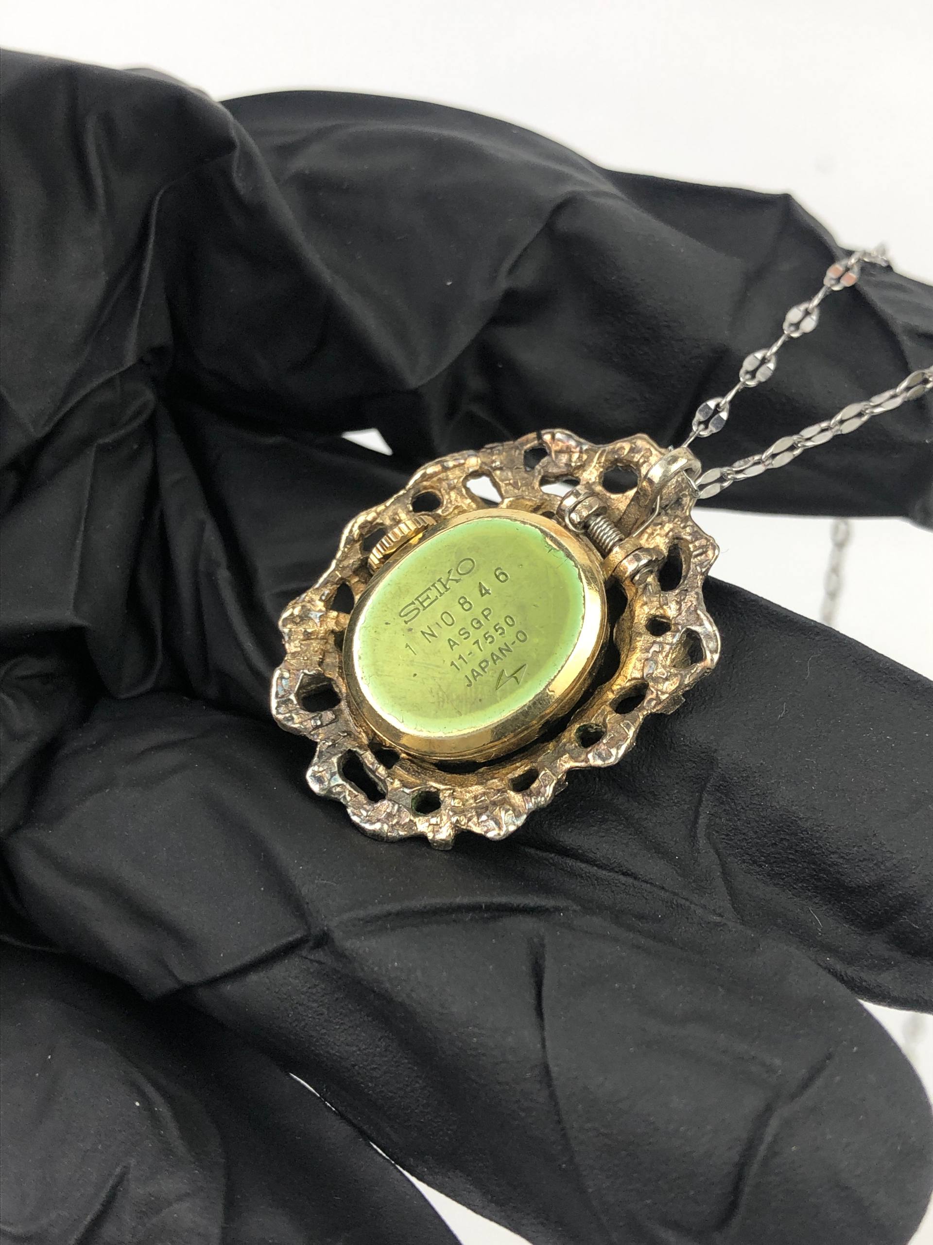 PENDANT WATCH SEIKO CAL 11 17 JEWELS MANUAL WIND - Gambar 8
