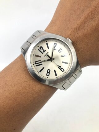 SWATCH IRONY BIG YGS625G SILVER DIAL STAINLESS STEEL SWISS MADE