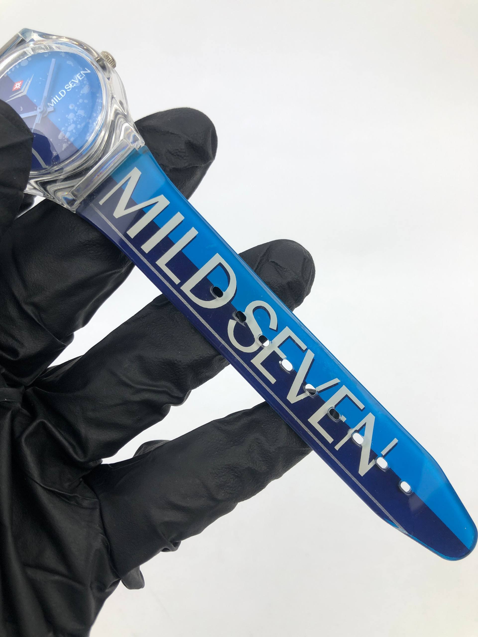 MILD SEVEN PROMOTIONAL BLUE DIAL TRANSPARENT CASE QUARTZ WATCH - Gambar 8